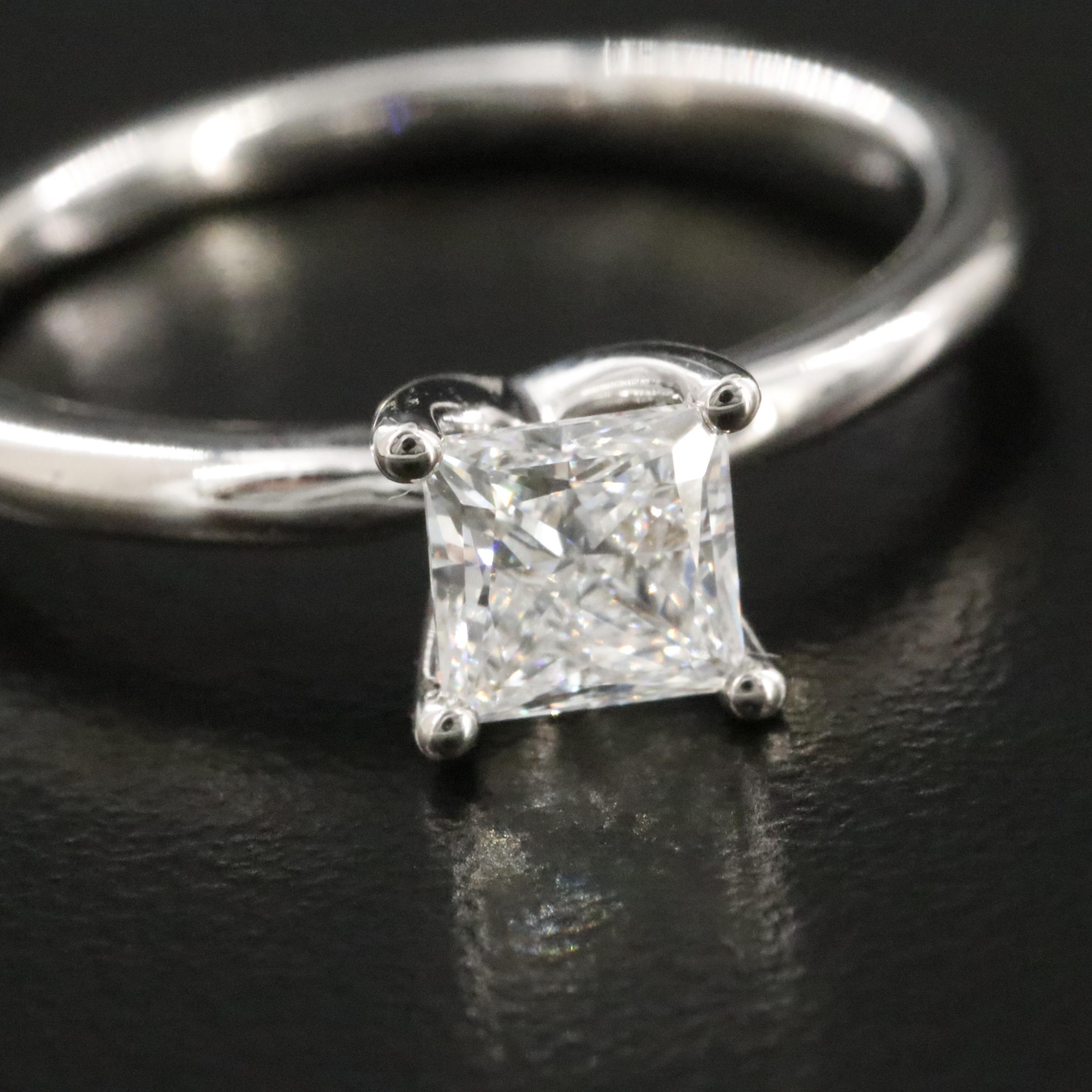 14K 0.76 CT Lab Grown Diamond Solitaire Ring