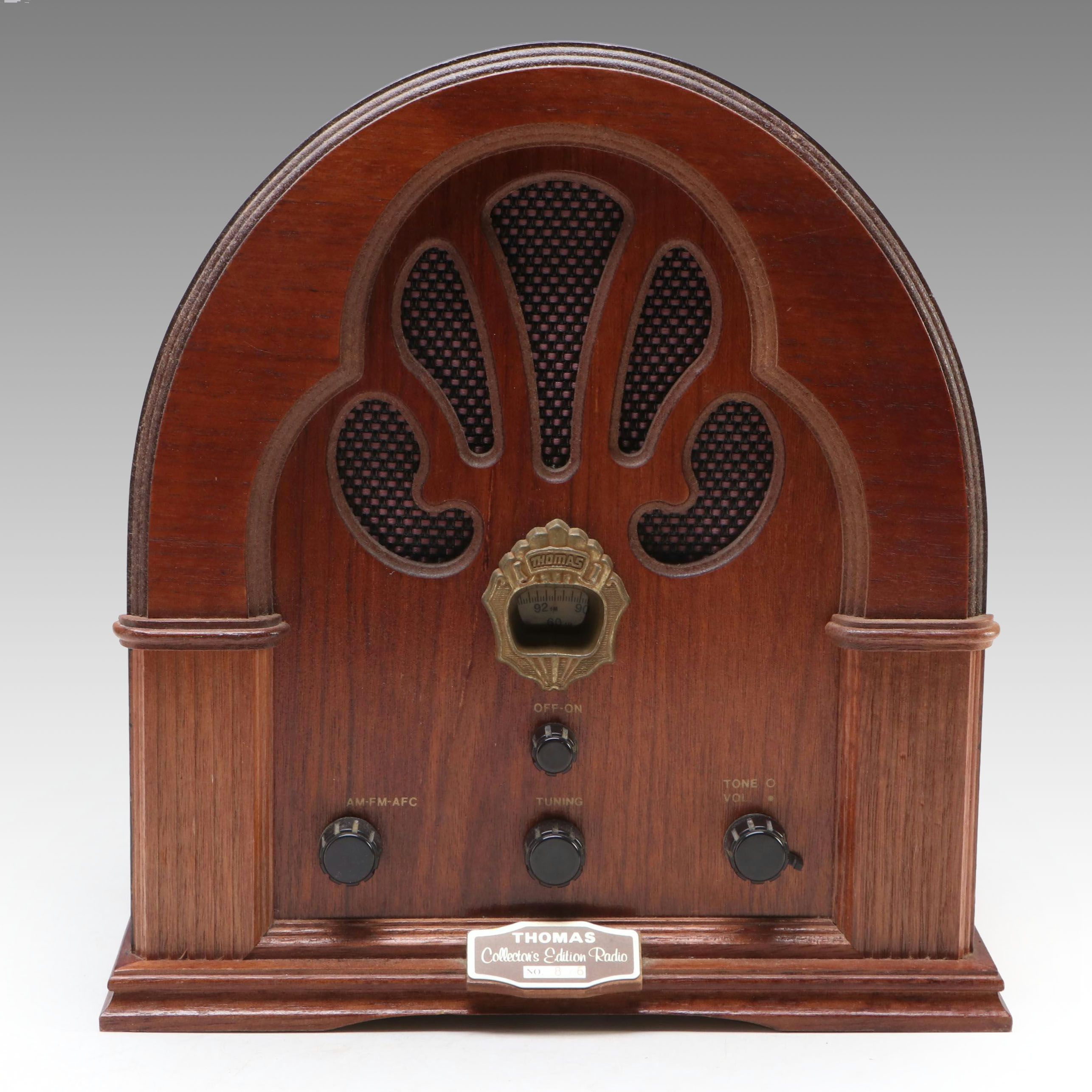 Thomas Model BD-109 Collector's Edition Wood Veneer Radio, 1980s