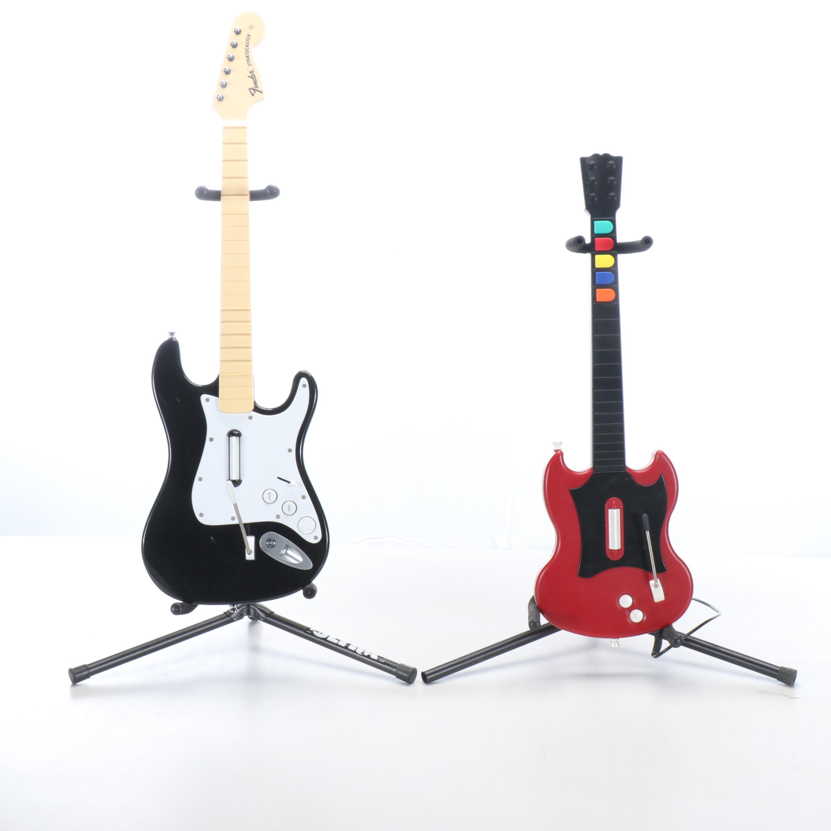 Sony Playstation 2 with Controllers, Guitars, Games and More Accessories