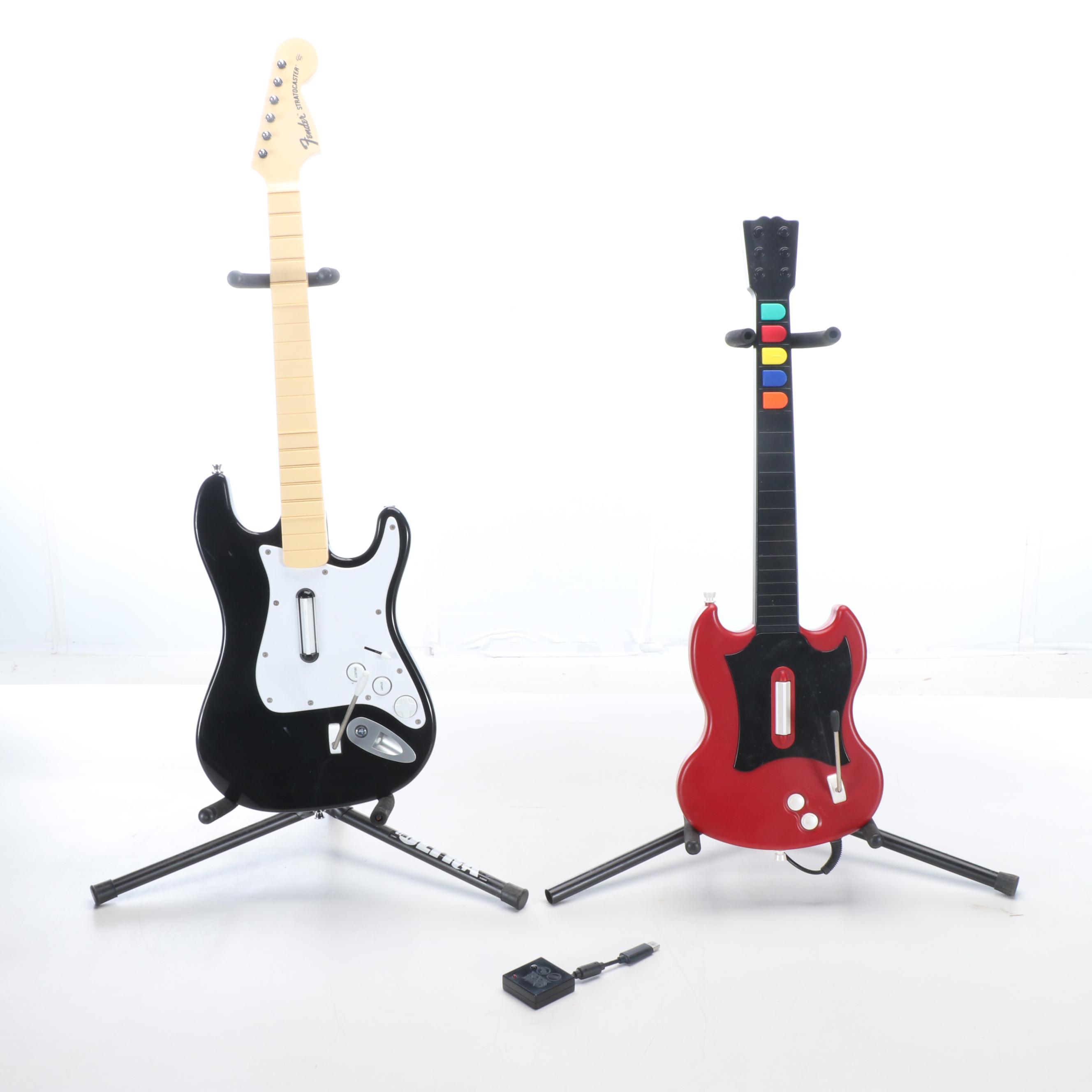 Sony Playstation 2 with Controllers, Guitars, Games and More Accessories