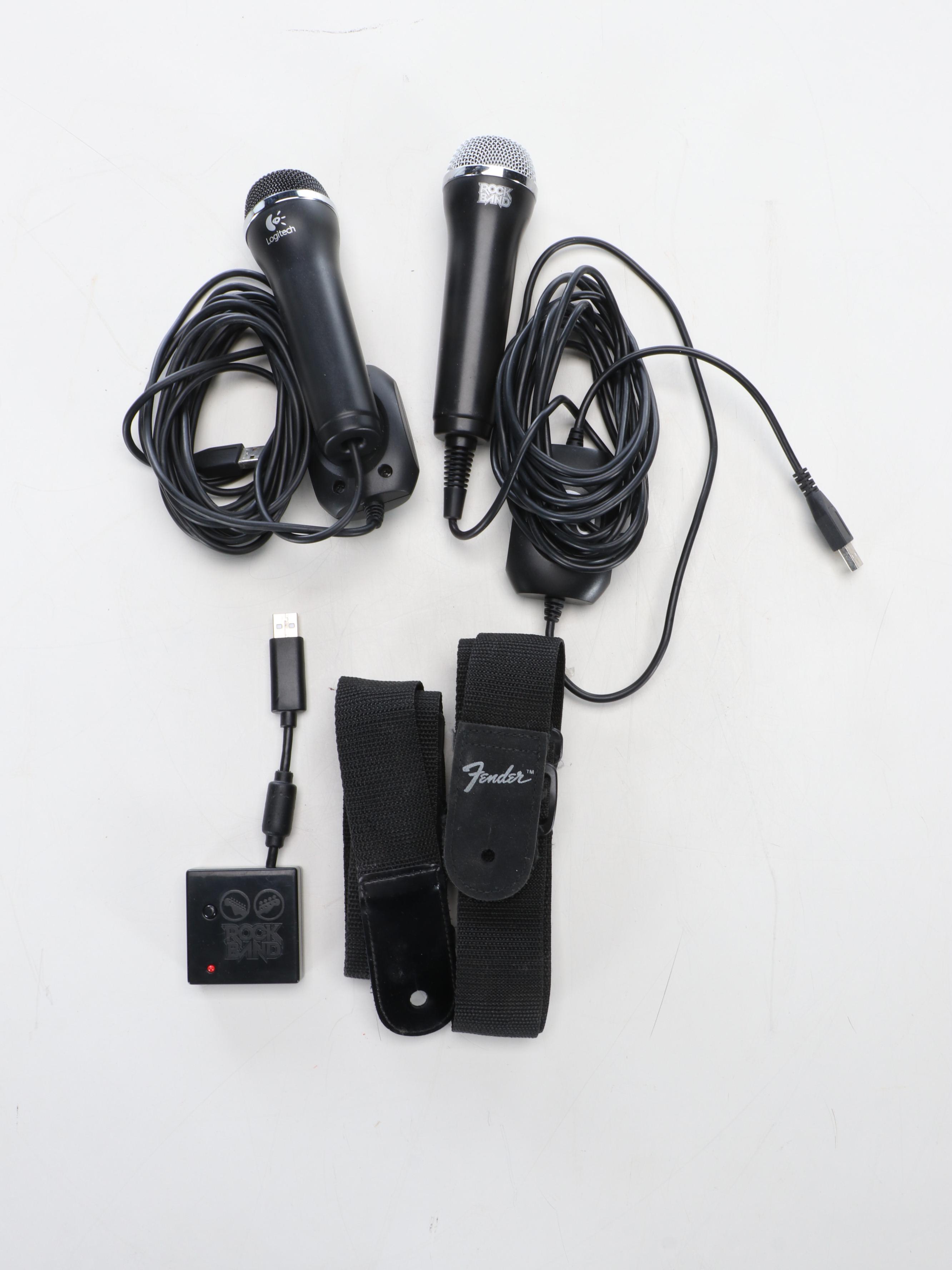 Sony Playstation 2 with Controllers, Guitars, Games and More Accessories