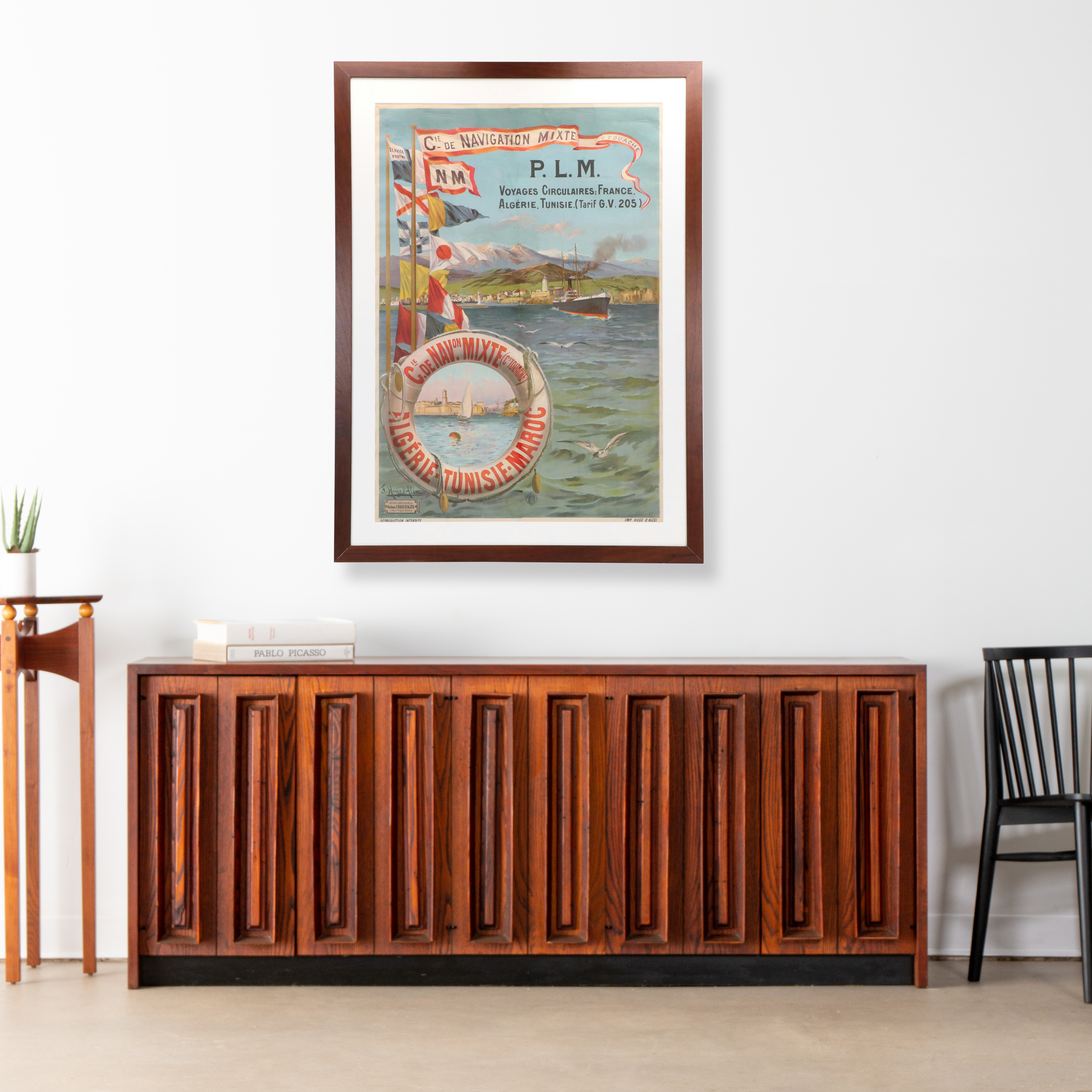 F. Hugo d'Alesi Chromolithograph "Voyages Circulaires," Early 20th Century