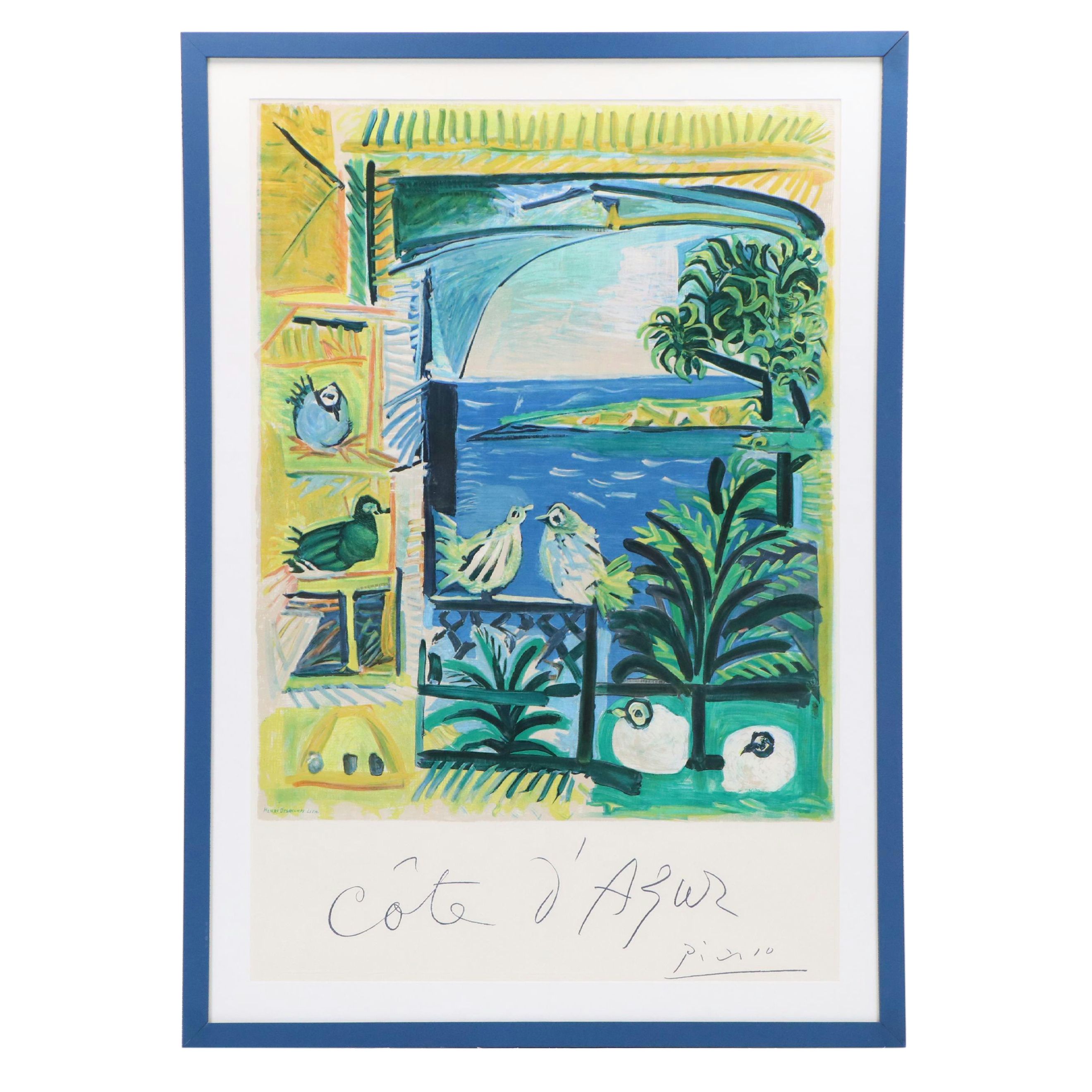 After Pablo Picasso Lithograph Poster "Côte D'Azur," 1962