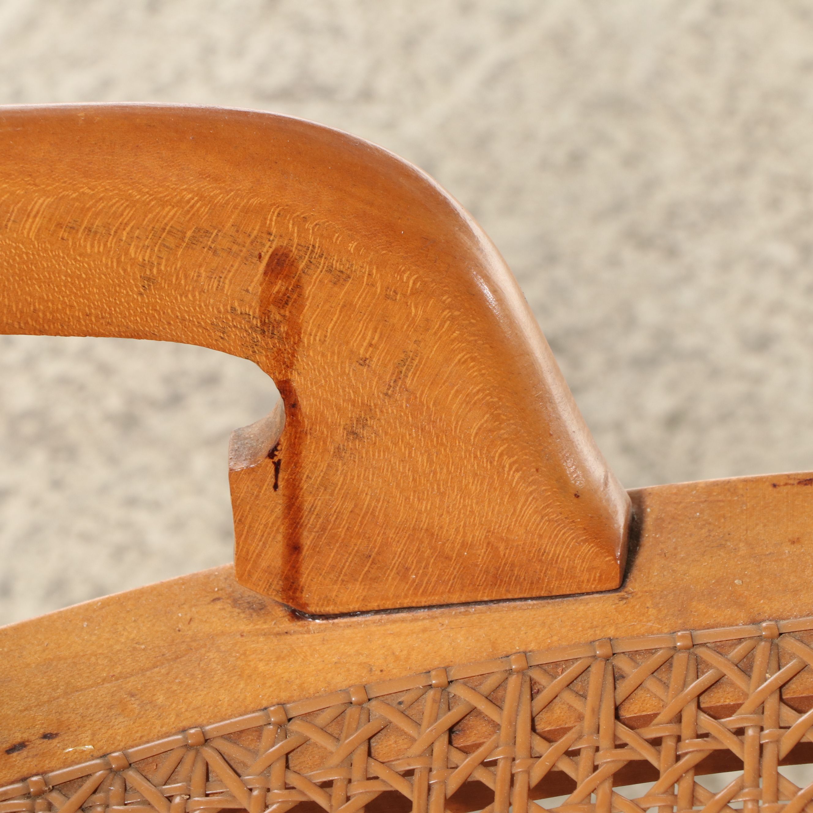 Eastlake Style Rocking and Jacobean Revival Style Cane Bottom Dining Chairs