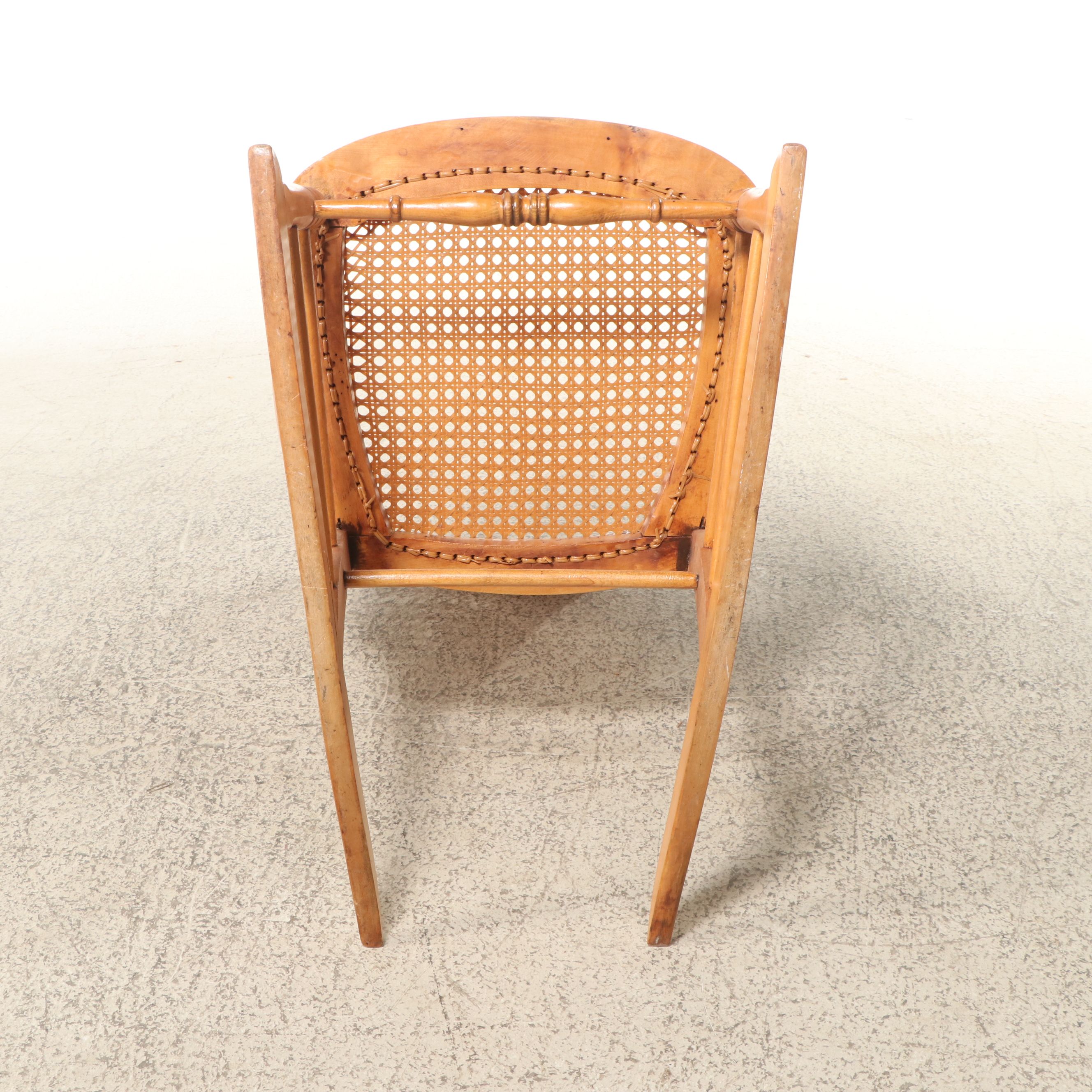 Eastlake Style Rocking and Jacobean Revival Style Cane Bottom Dining Chairs