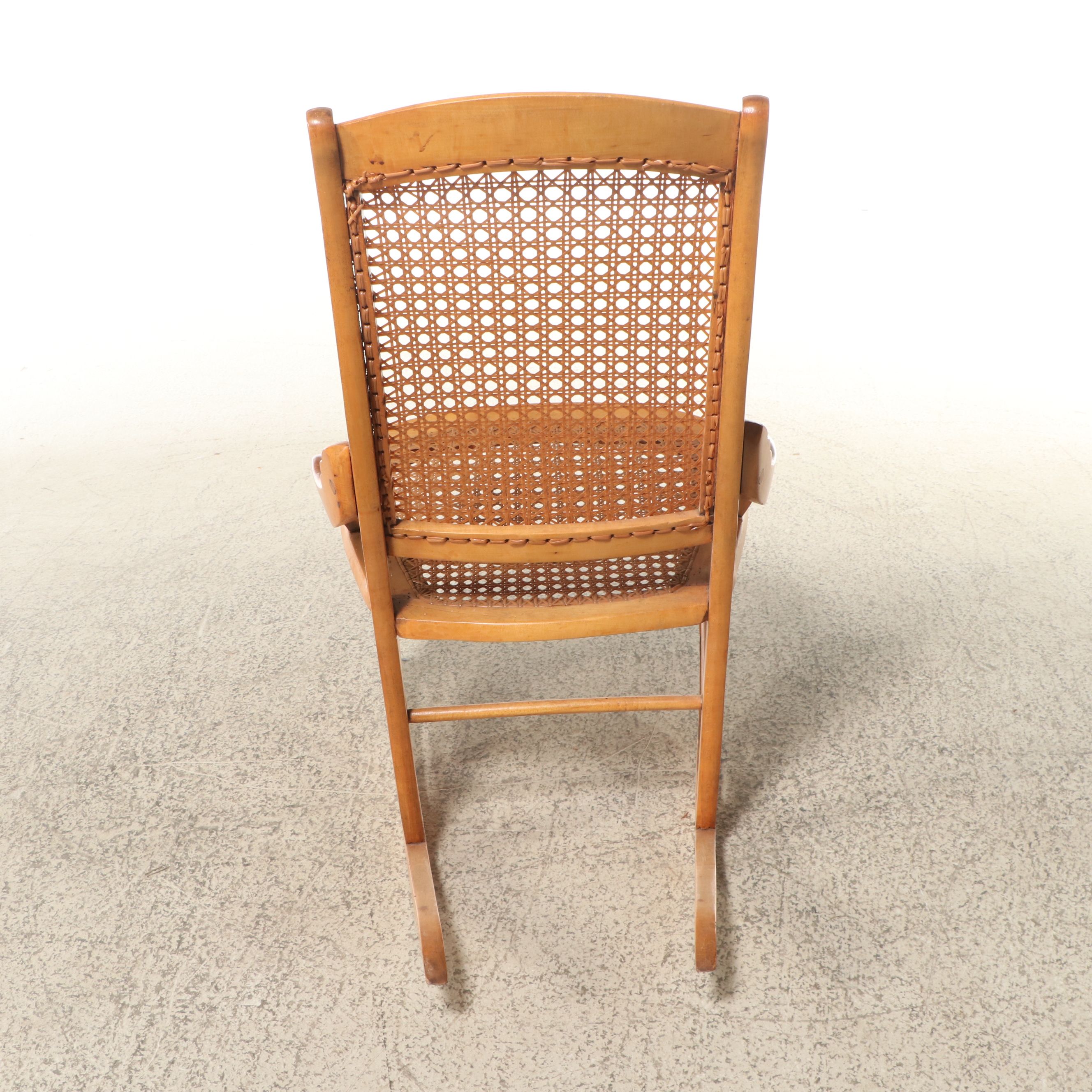 Eastlake Style Rocking and Jacobean Revival Style Cane Bottom Dining Chairs