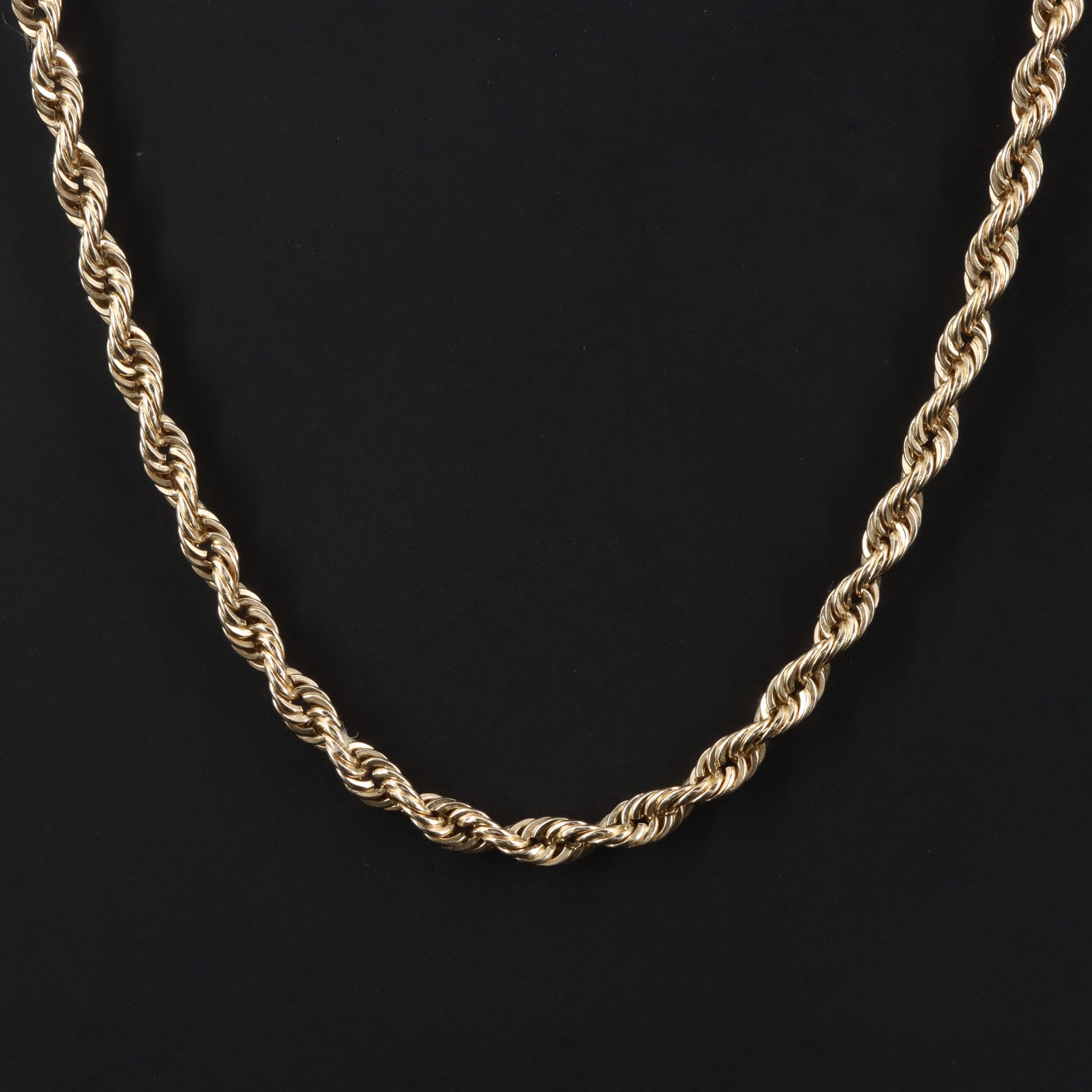 14K Braided Rope Chain Necklace