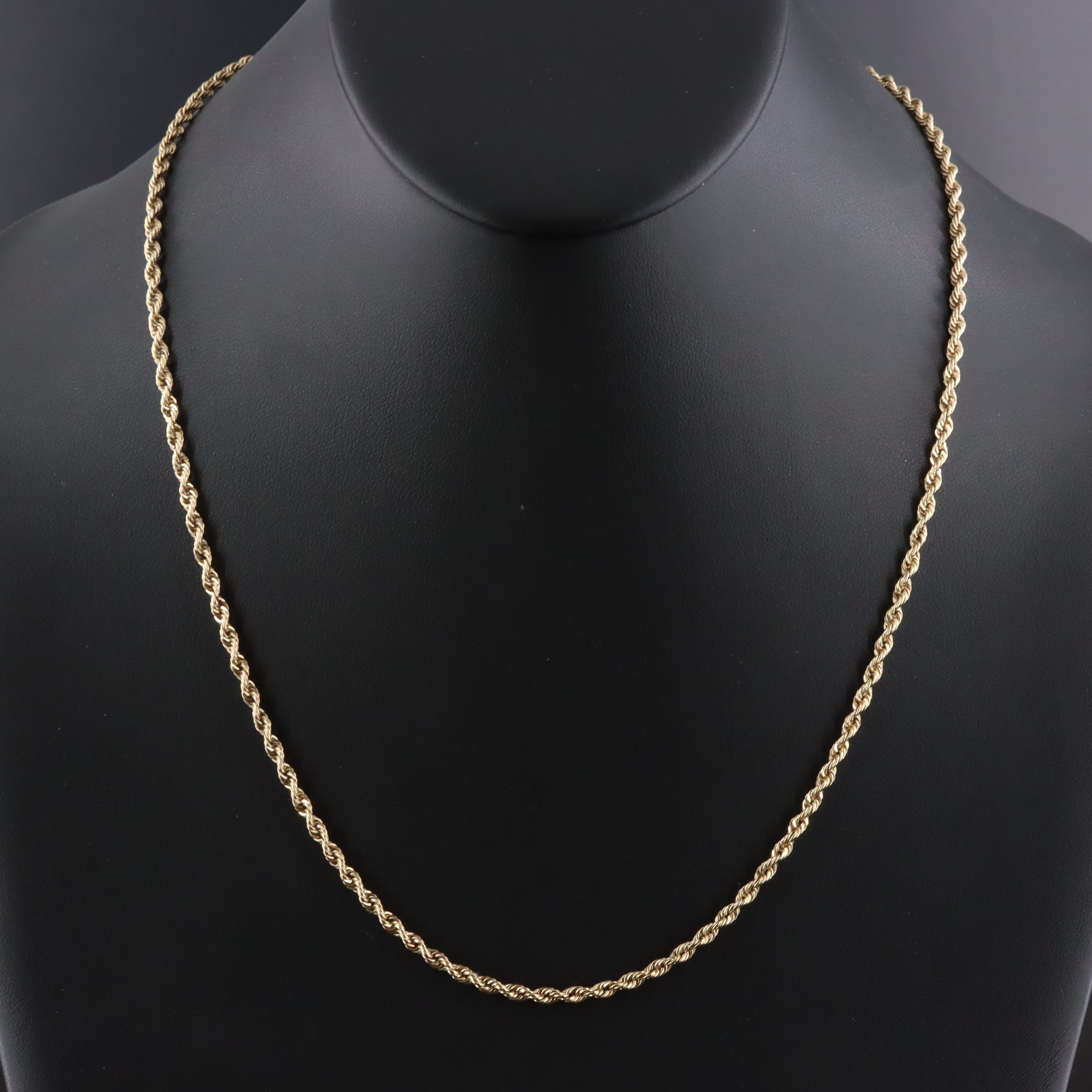 14K Braided Rope Chain Necklace
