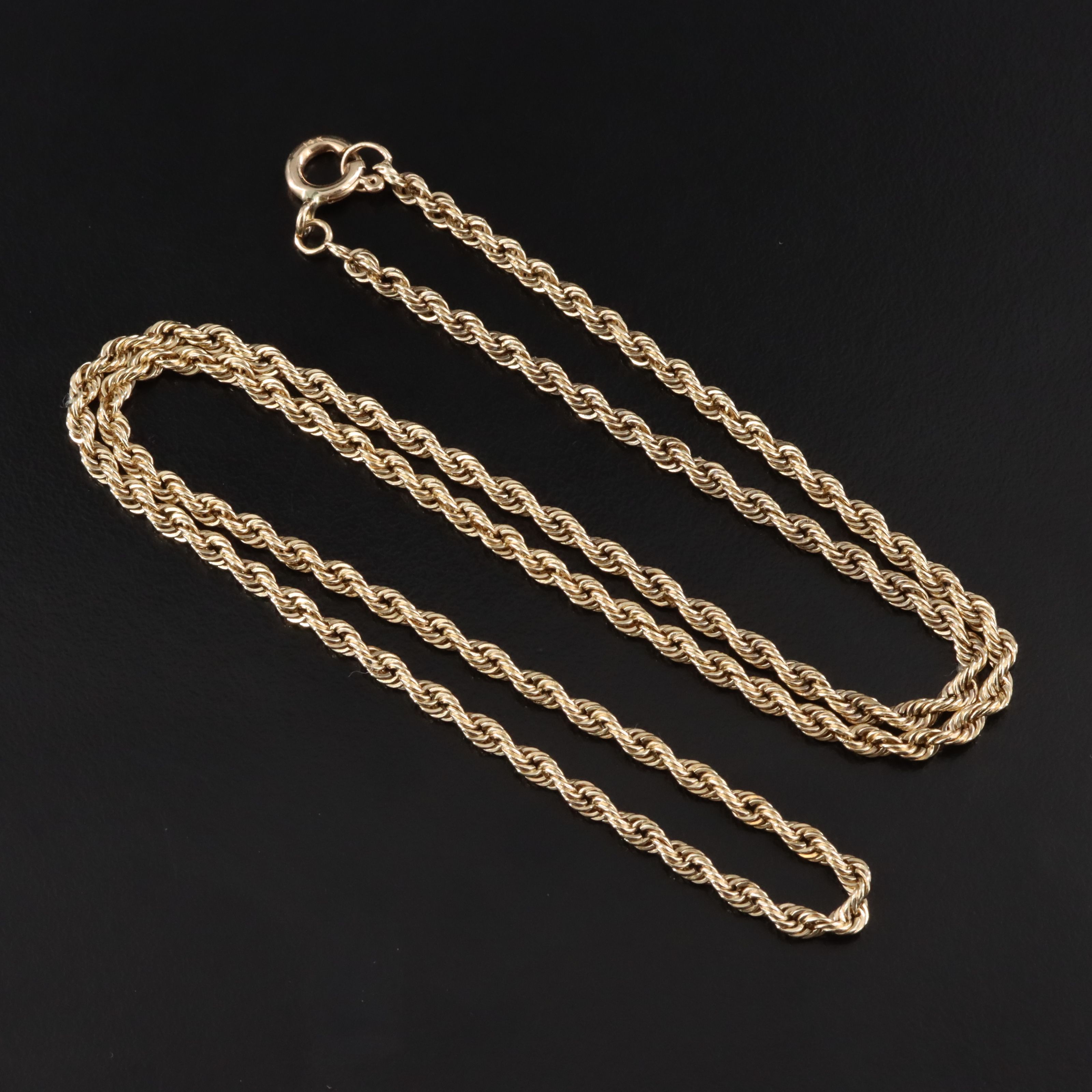 14K Braided Rope Chain Necklace