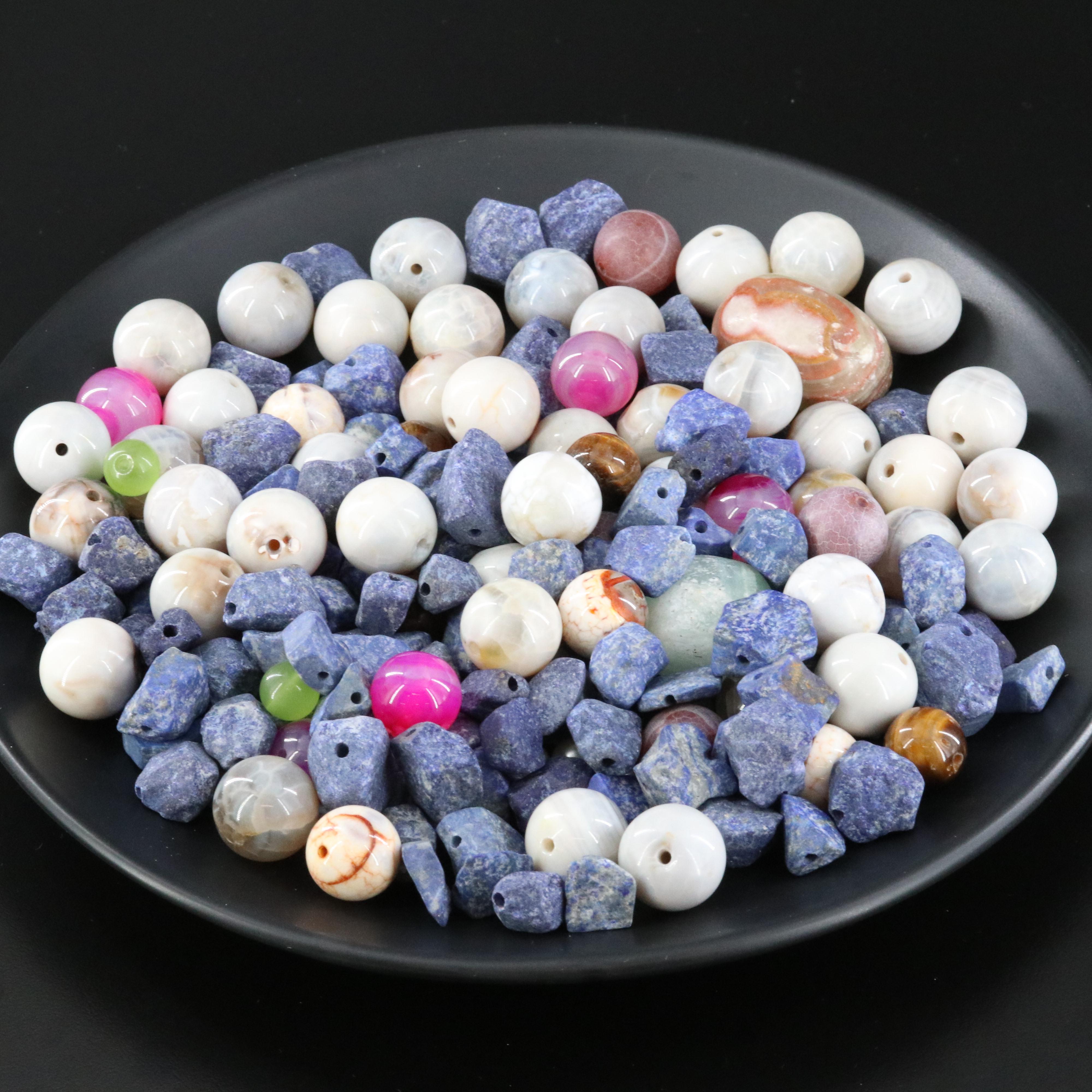 Loose Beads Featuring Tiger's Eye, Lapis Lazuli and Agate