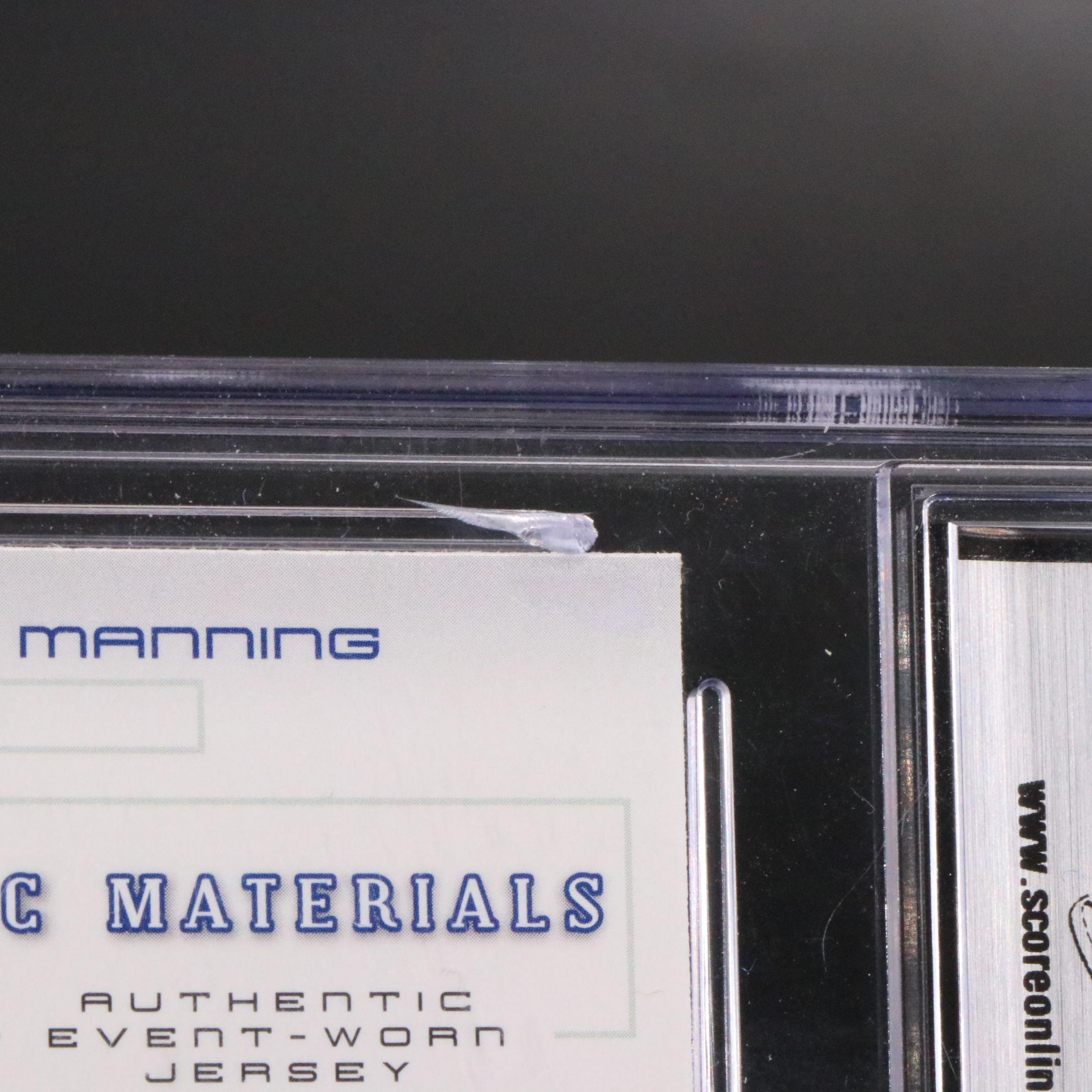 Joe Burrow Slabbed Rookie Football Cards with Peyton Manning Relic Card