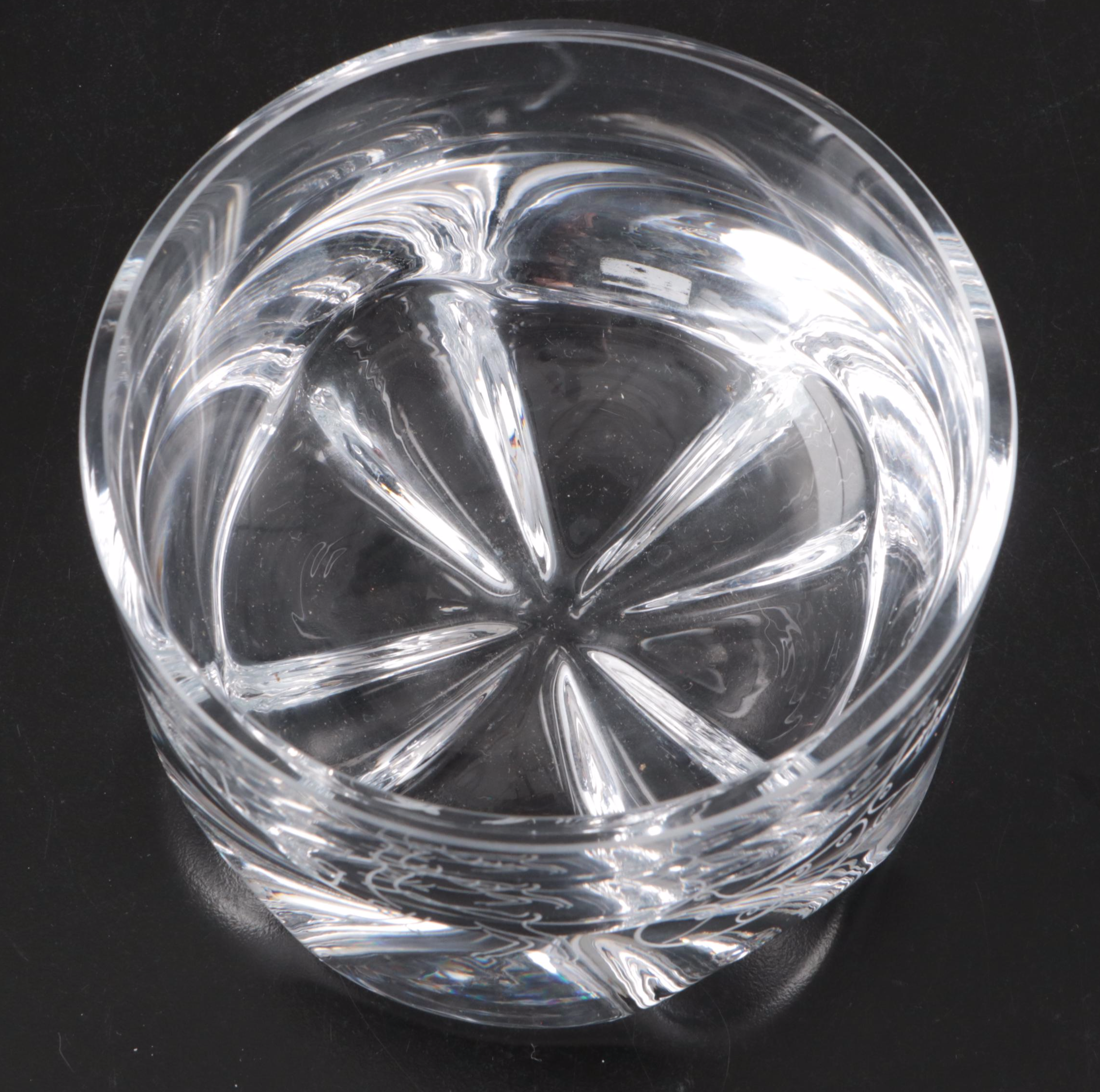 Sterling Cut Glass "Dashing Through the Snow" Christmas Bowl