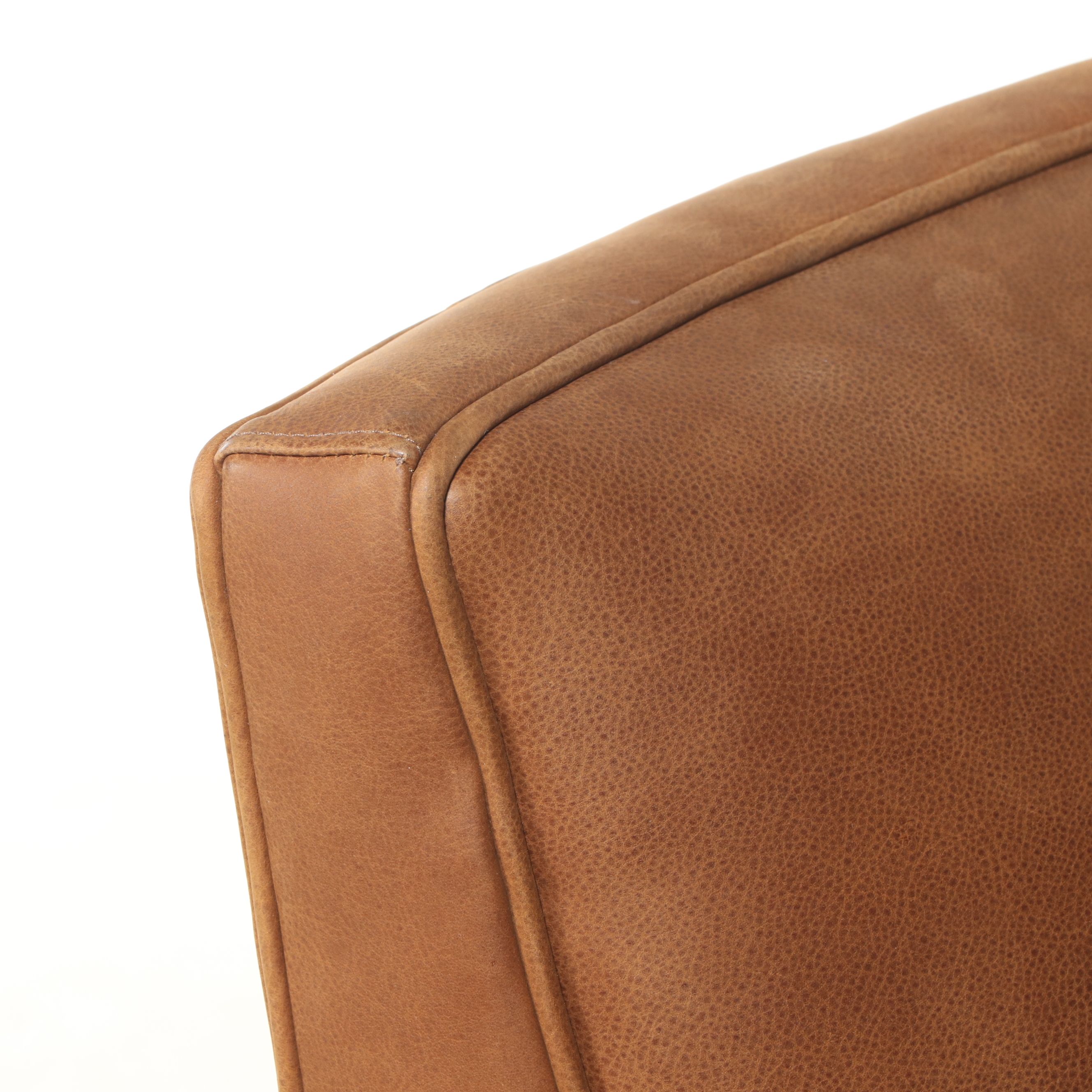 Arhaus Contemporary "Pecan" Leather Upholstered Recliner