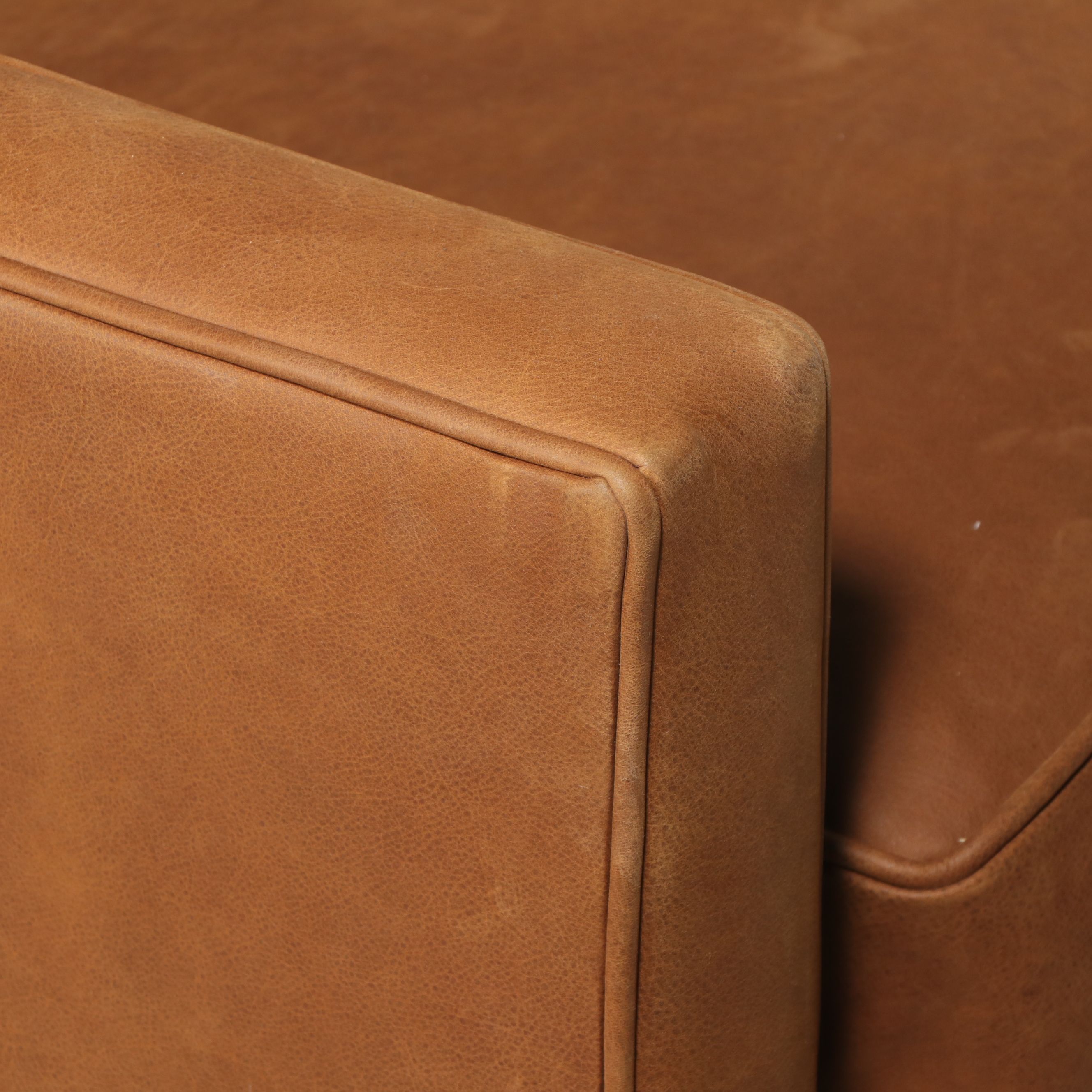 Arhaus Contemporary "Pecan" Leather Upholstered Recliner