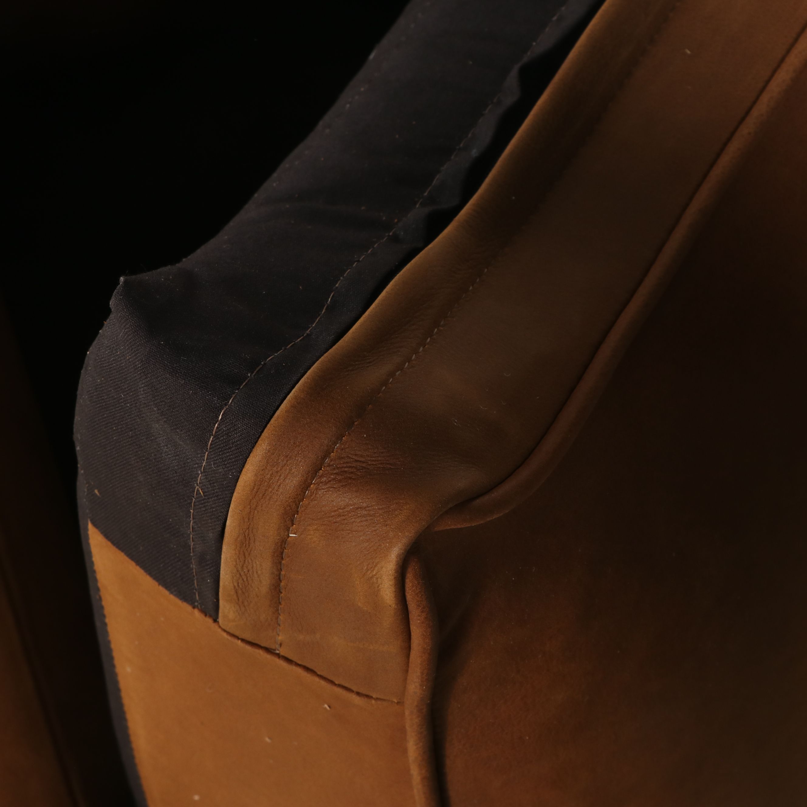 Arhaus Contemporary "Pecan" Leather Upholstered Recliner