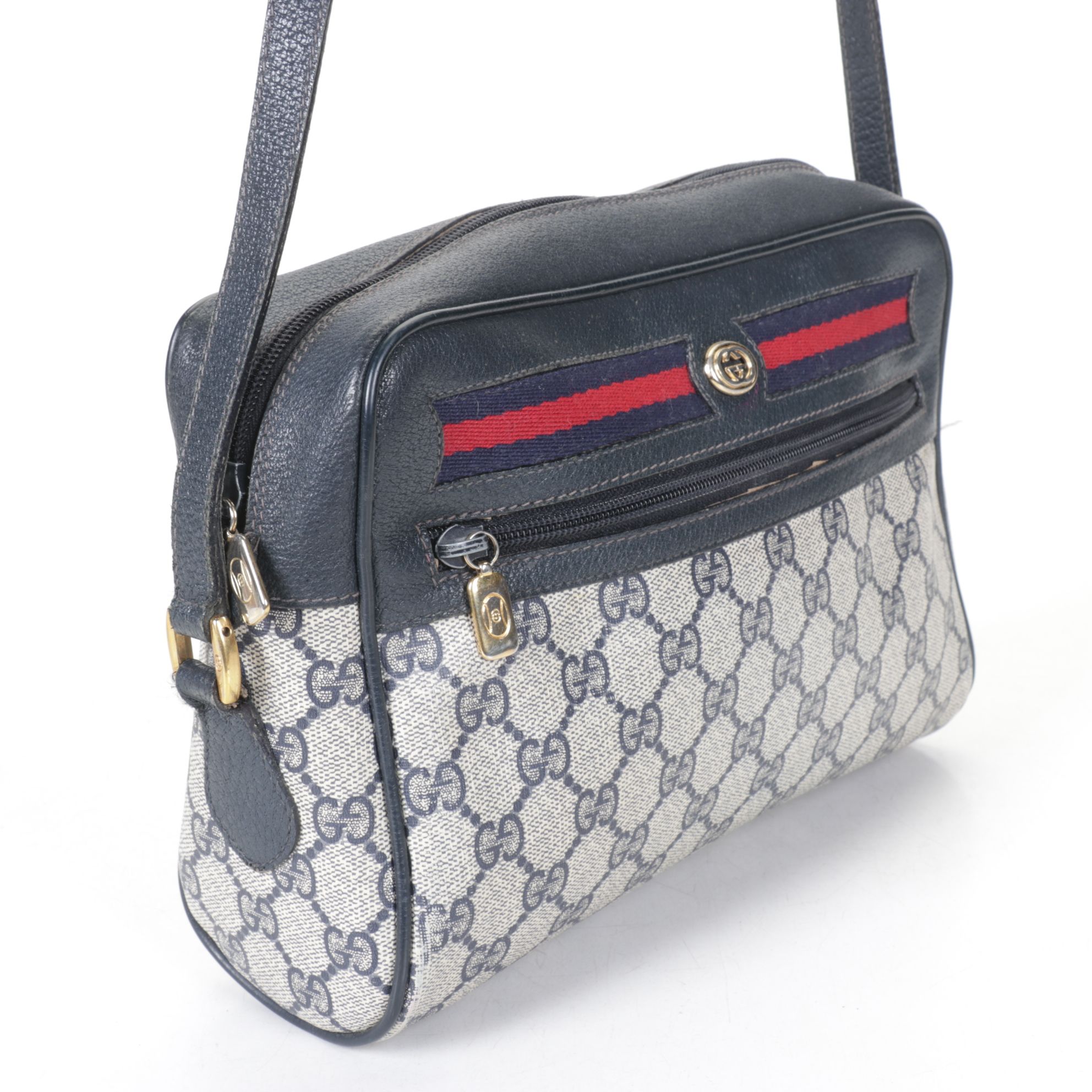 Gucci Monogram Supreme Web Ophidia Crossbody Bag