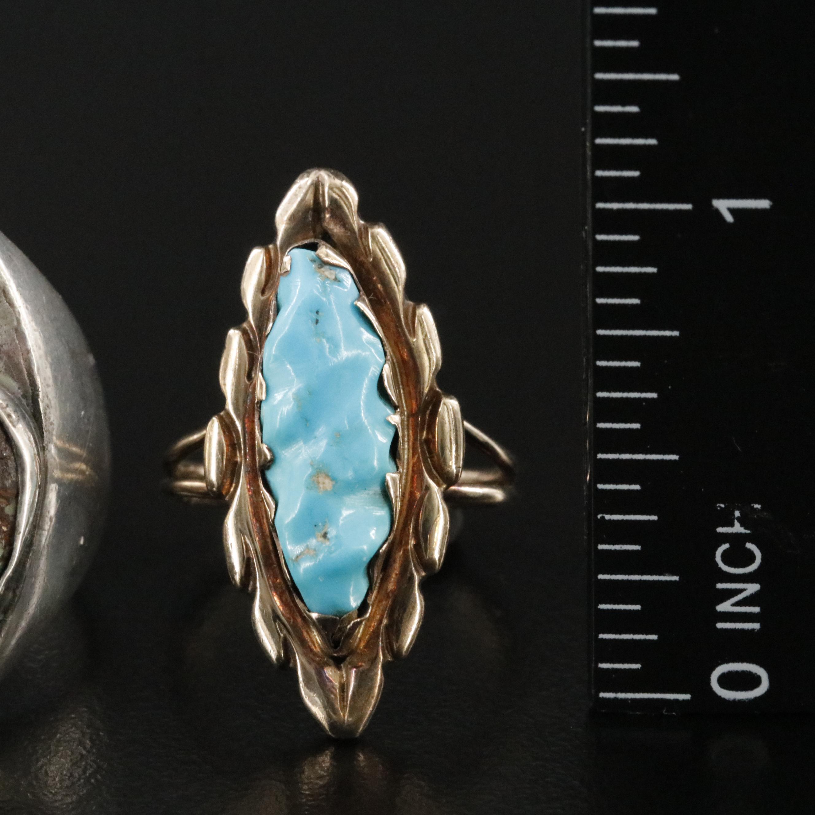 Southwestern Sterling Rings Including Alvina Quam Zuni, Turquoise and Coral