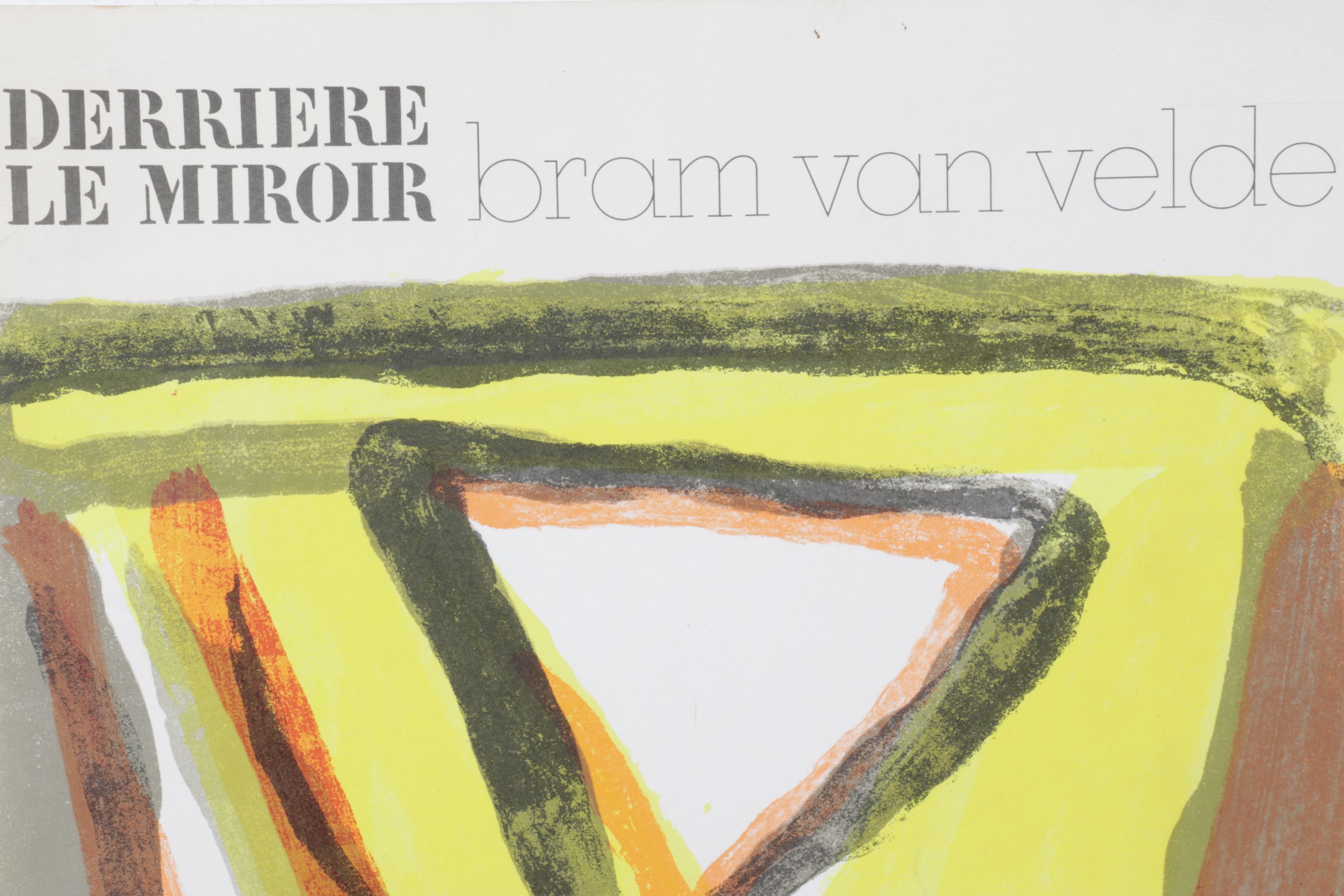Bram van Velde Color Lithograph Cover Art for "Derriere le Miroir", 1975