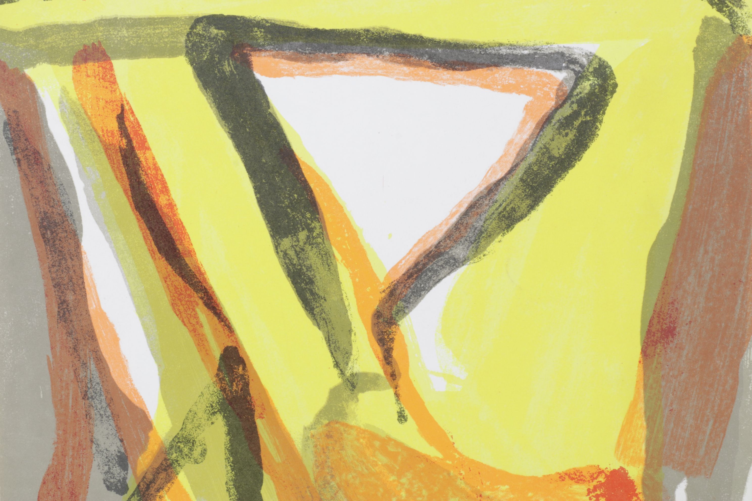 Bram van Velde Color Lithograph Cover Art for "Derriere le Miroir", 1975