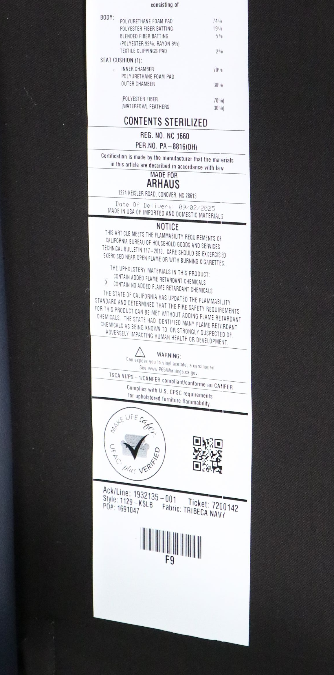 Pair of Arhaus "Tribeca Navy" Leather Upholstered Swivel Recliners