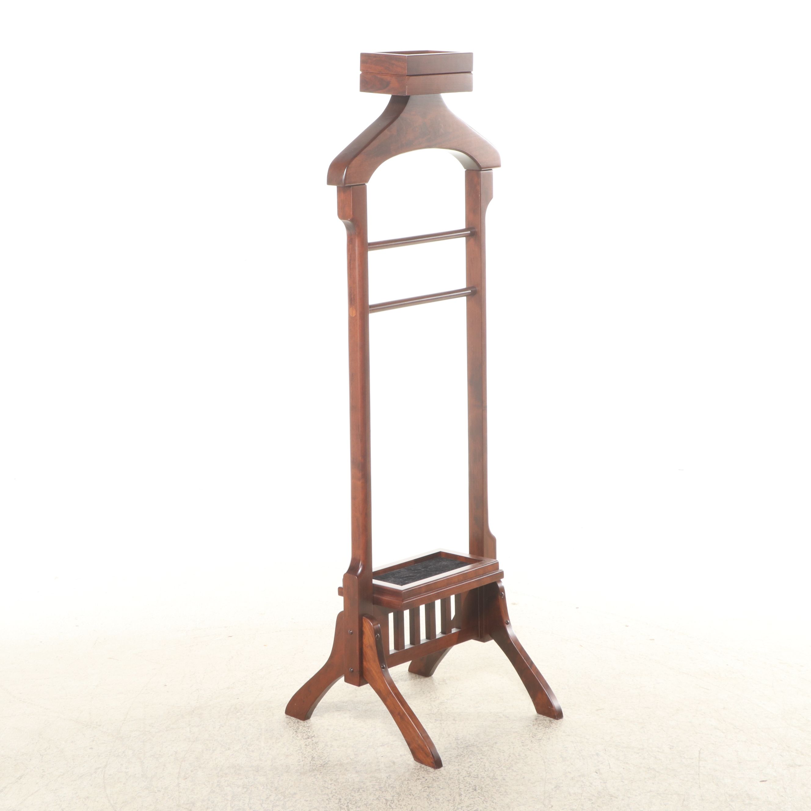 Craftsman Style Oak Valet Stand, 20th Century