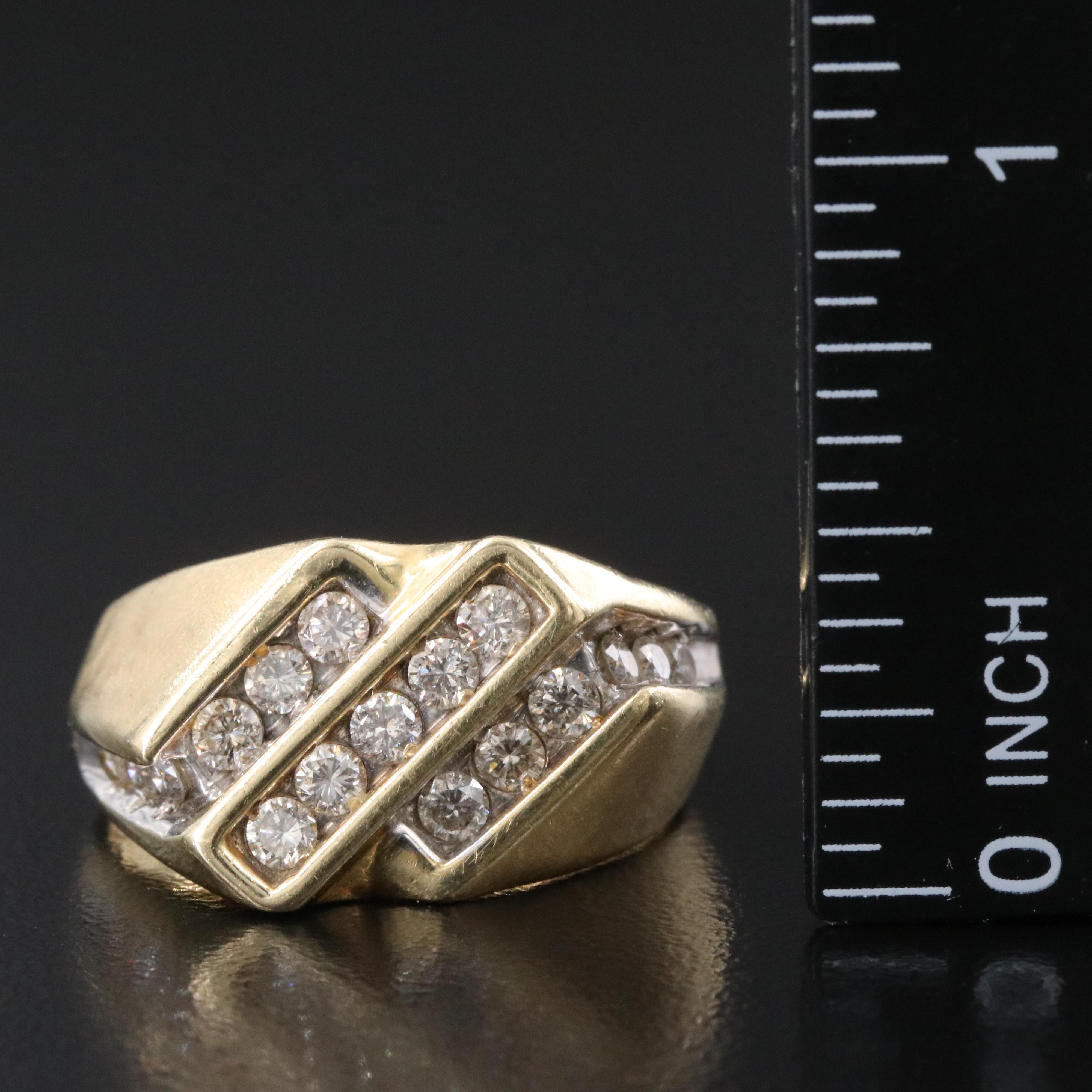Vintage 14K 0.96 CTW Diamond Ring
