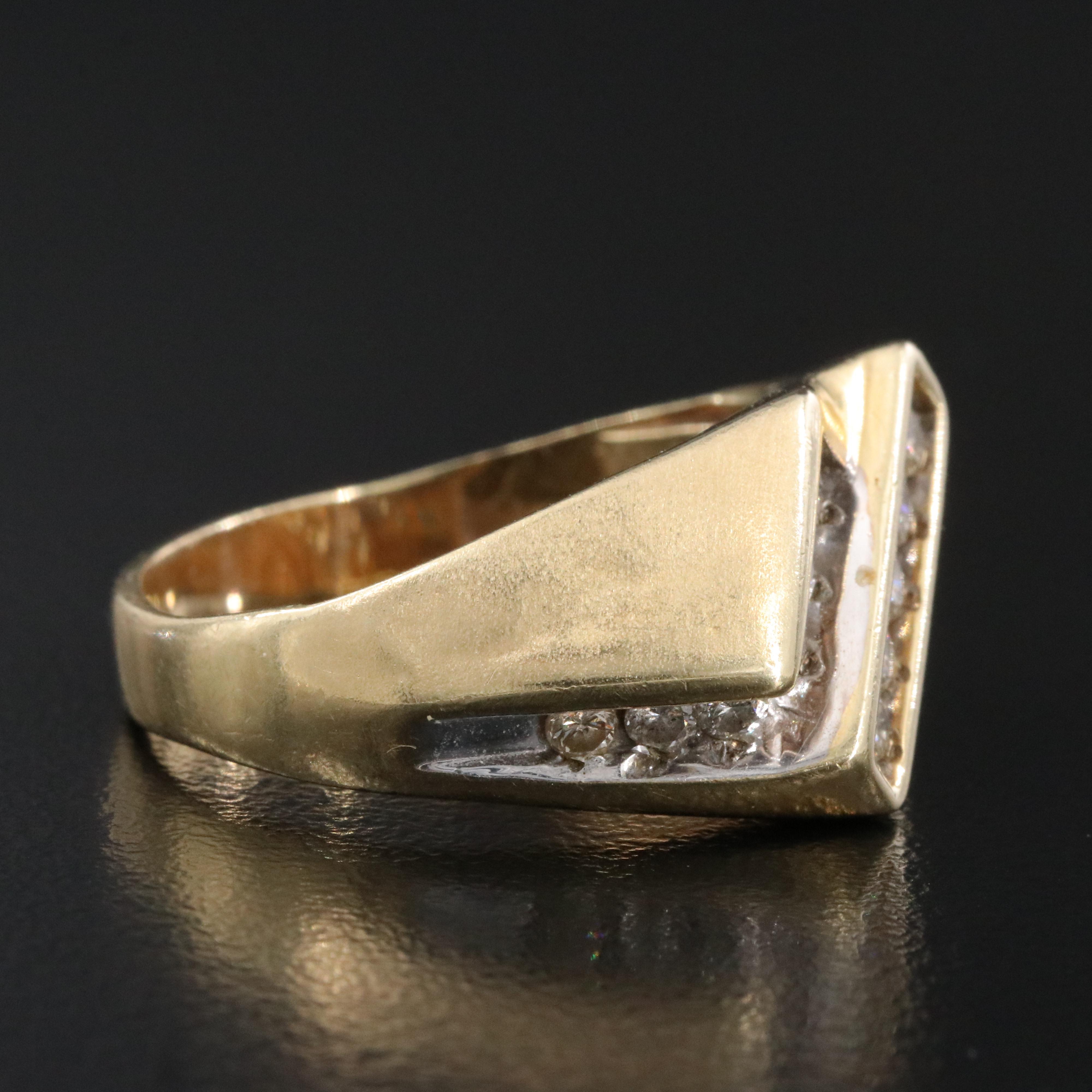 Vintage 14K 0.96 CTW Diamond Ring