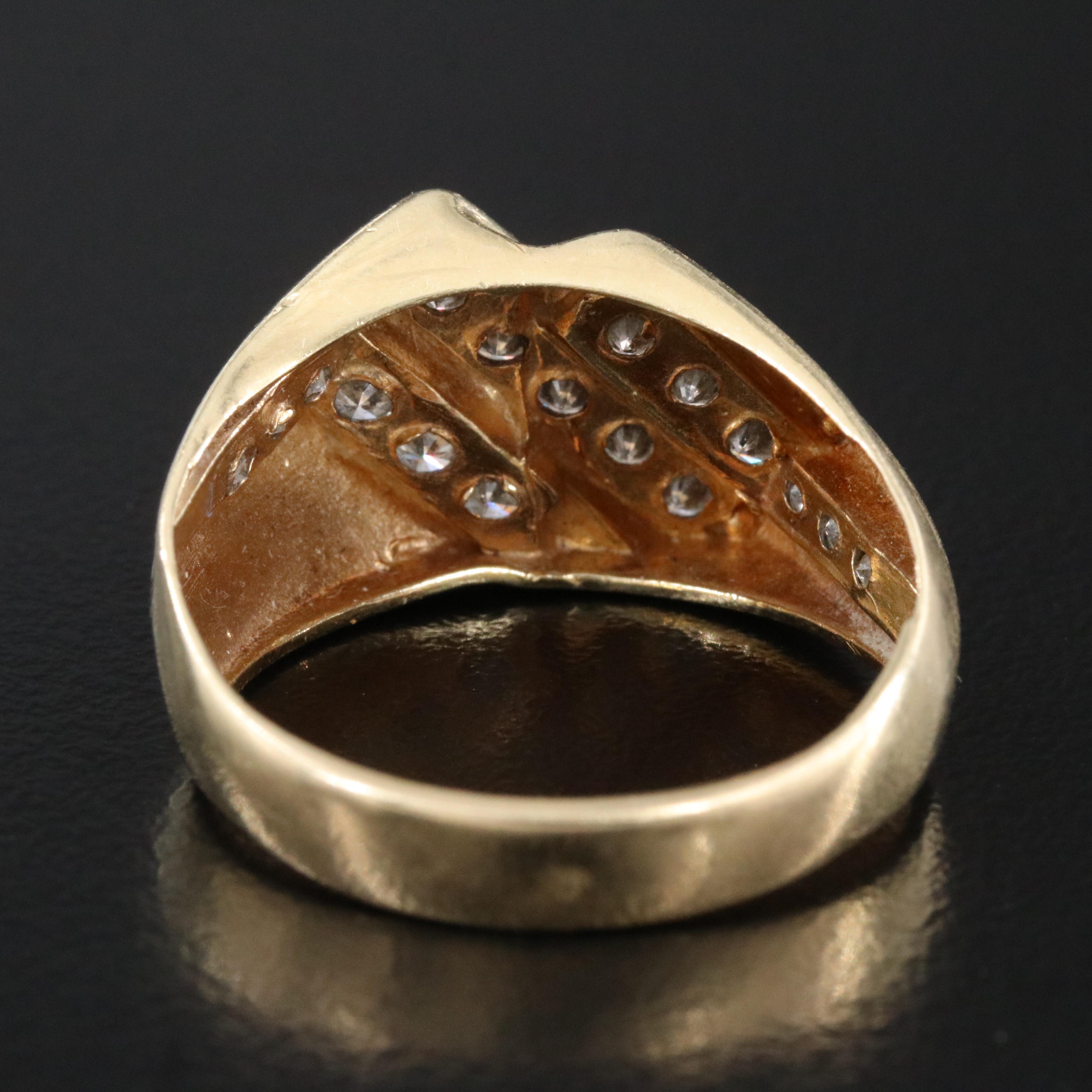 Vintage 14K 0.96 CTW Diamond Ring