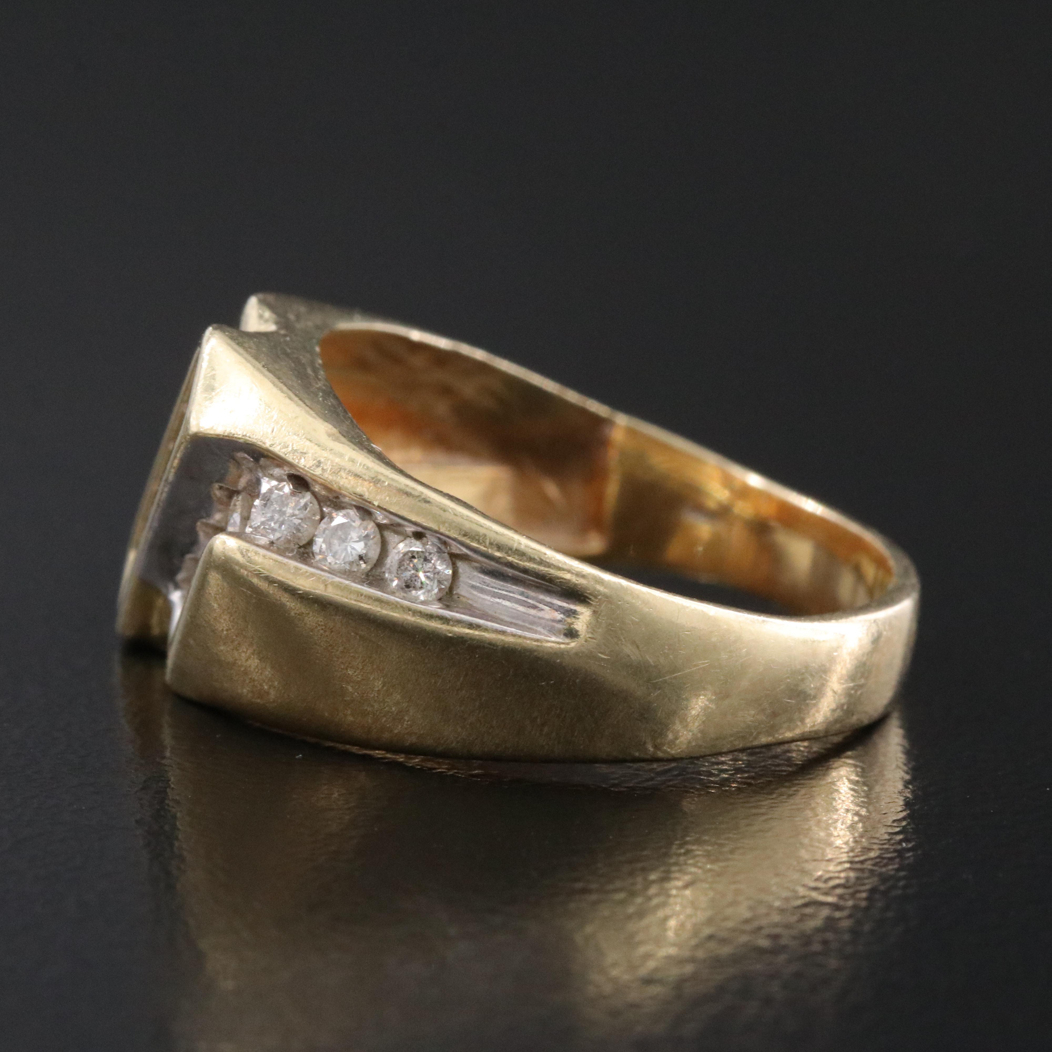 Vintage 14K 0.96 CTW Diamond Ring