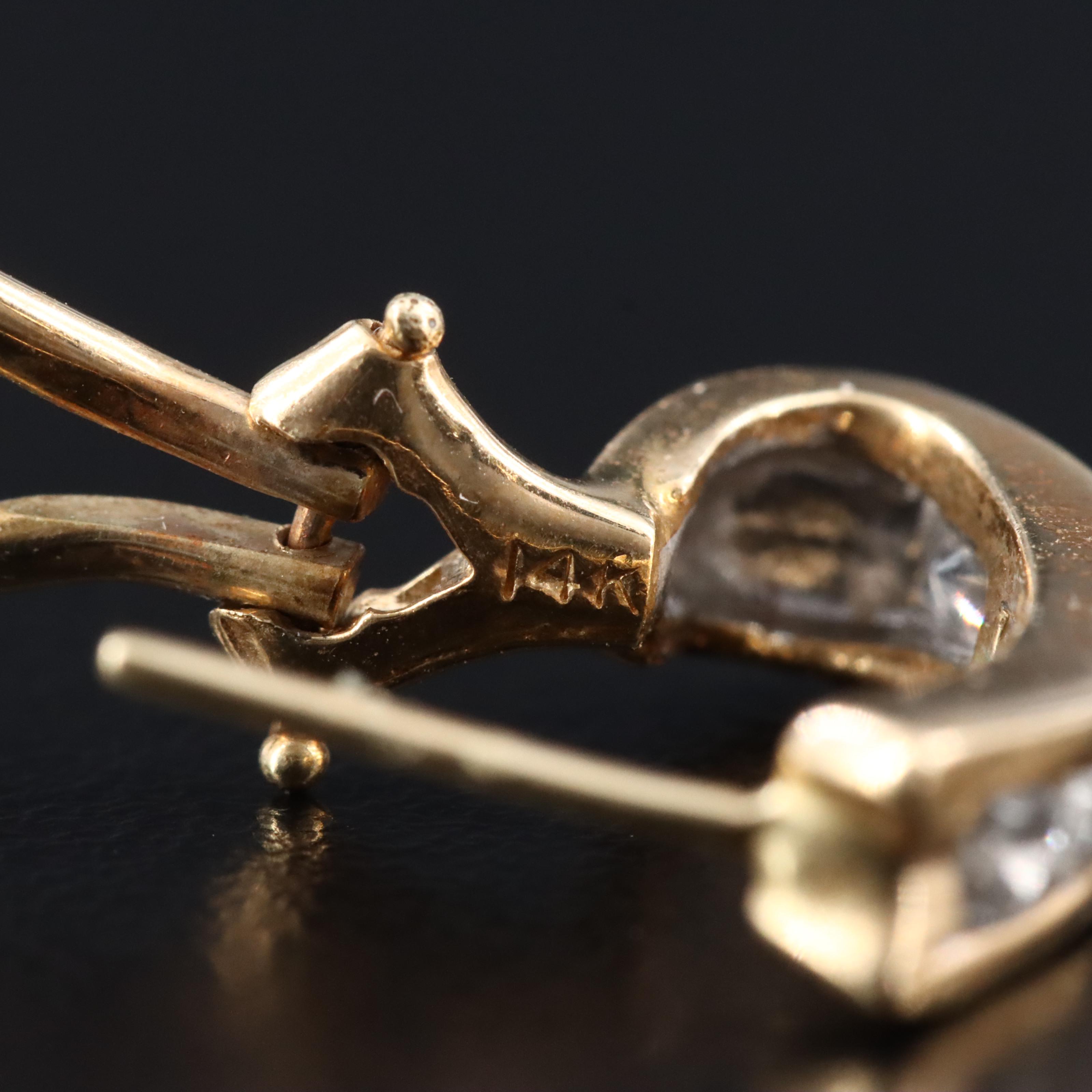 14K 0.45 CTW Diamond J Hoop Earrings