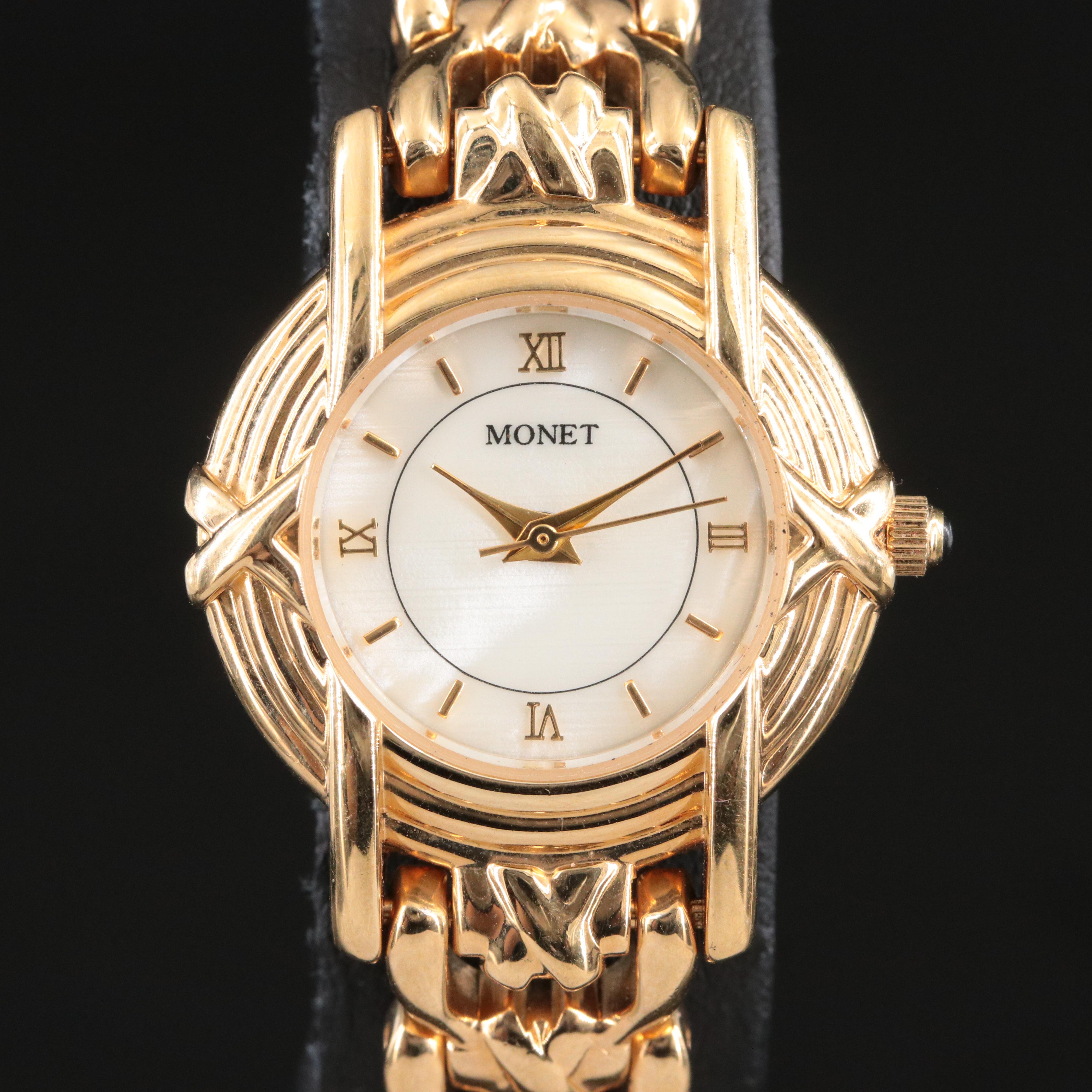 Monet Gold-Tone Watch