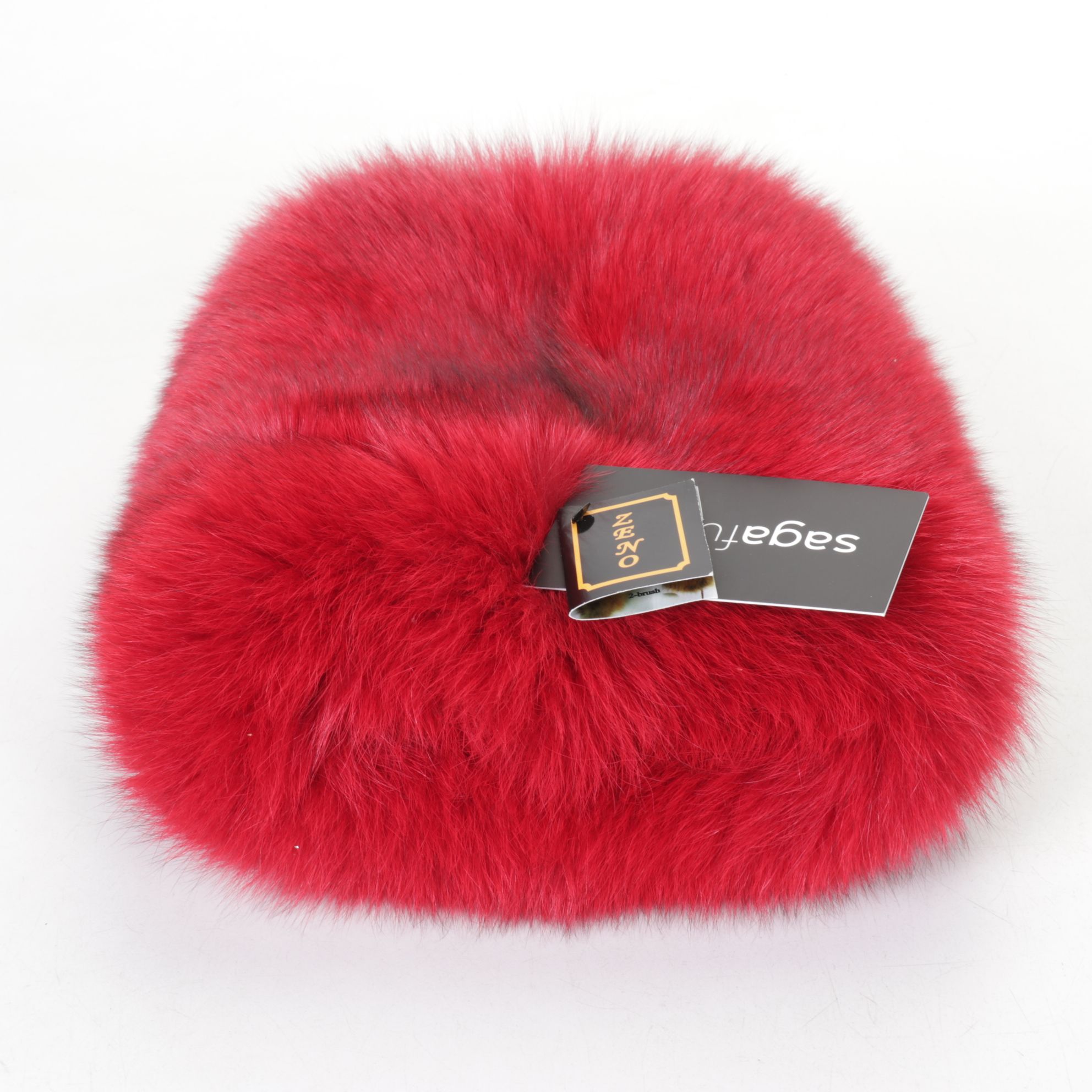 Saga Dyed Red Fox Fur Holiday Muff