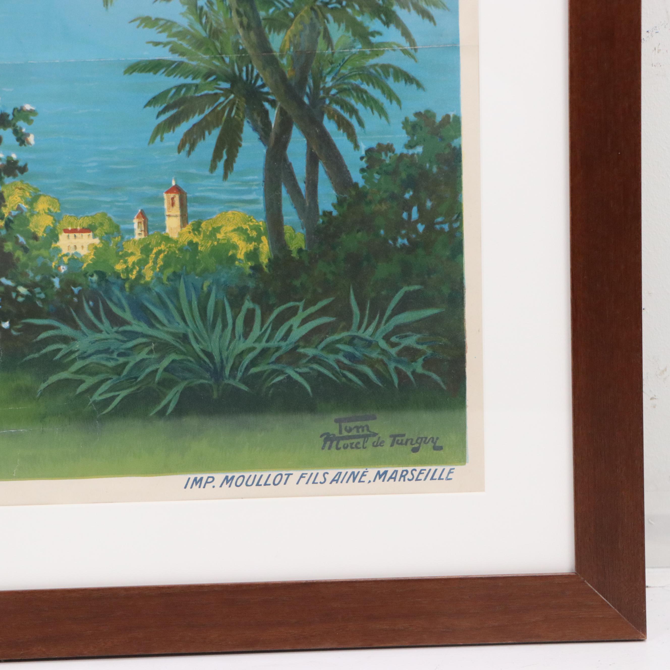 Color Lithograph Travel Poster After Tom Morel de Tanguy, Early 20th Century