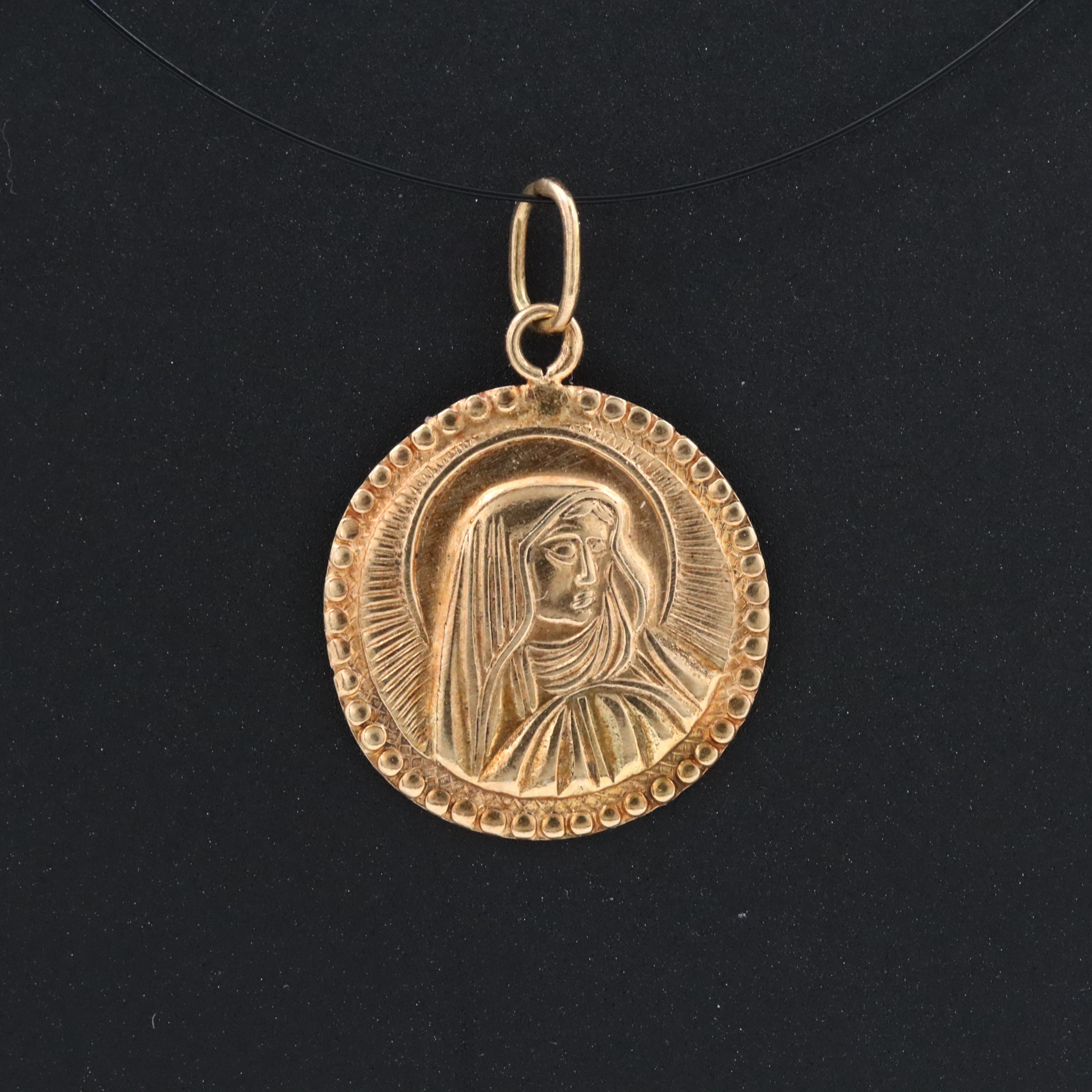 14K Marian Charm
