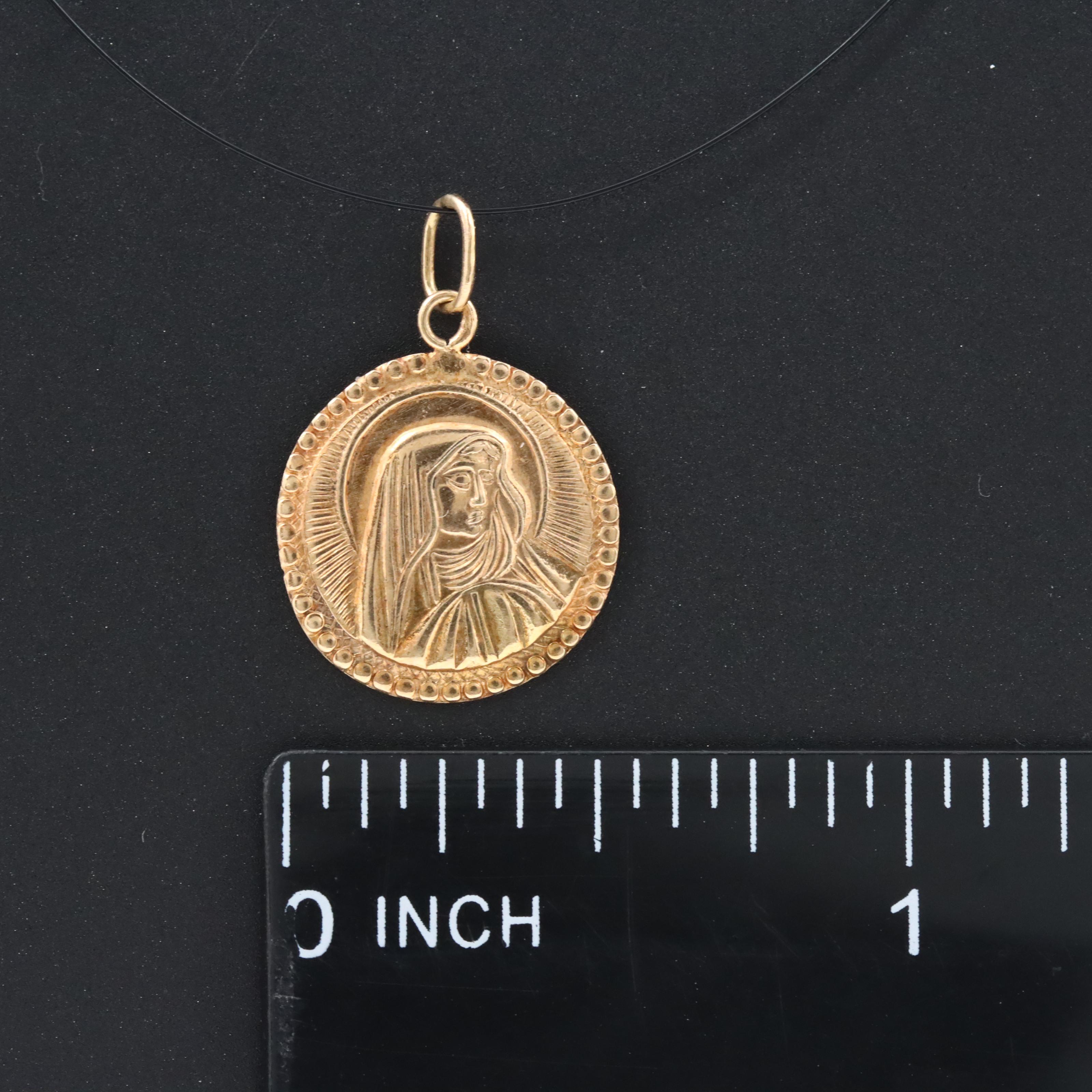 14K Marian Charm