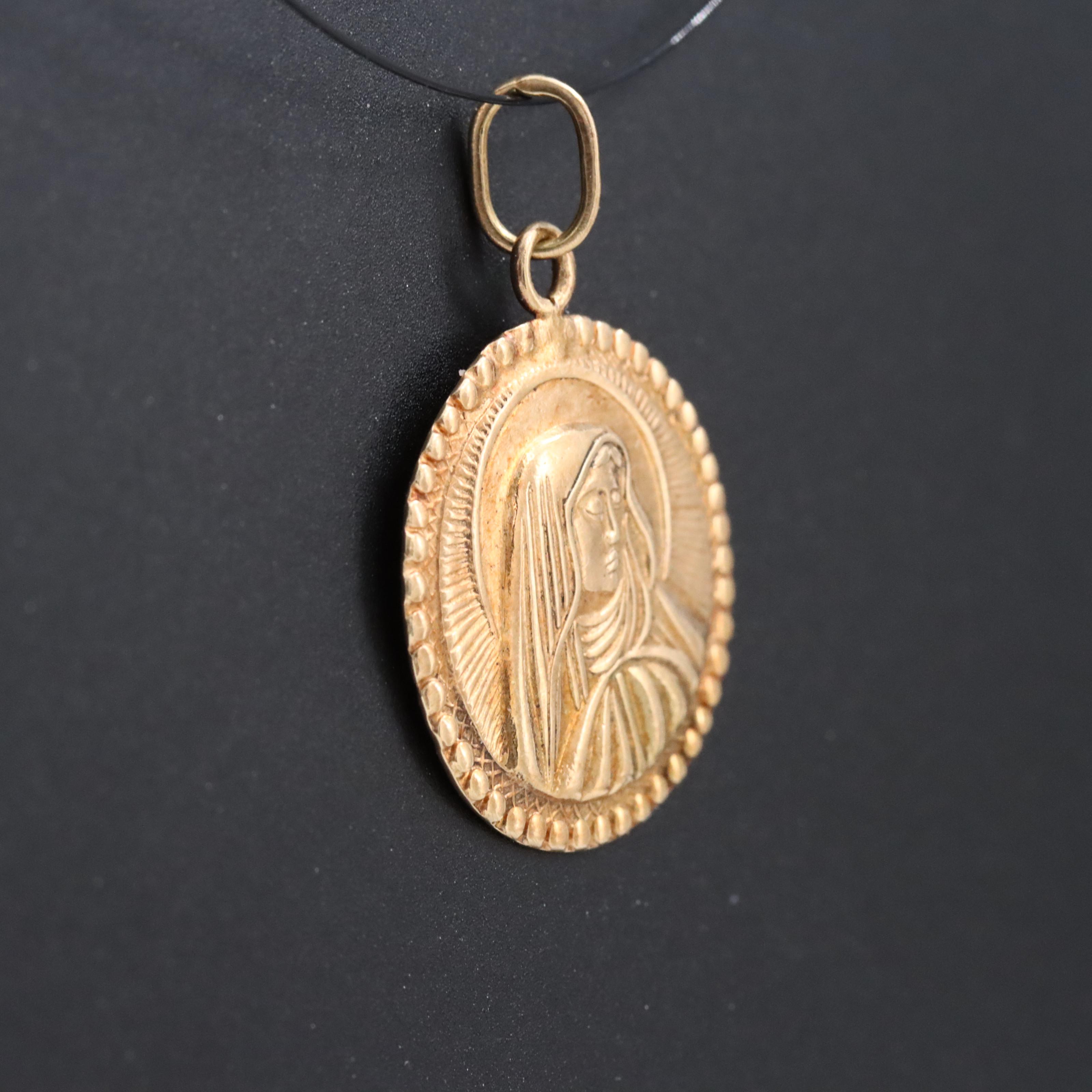 14K Marian Charm