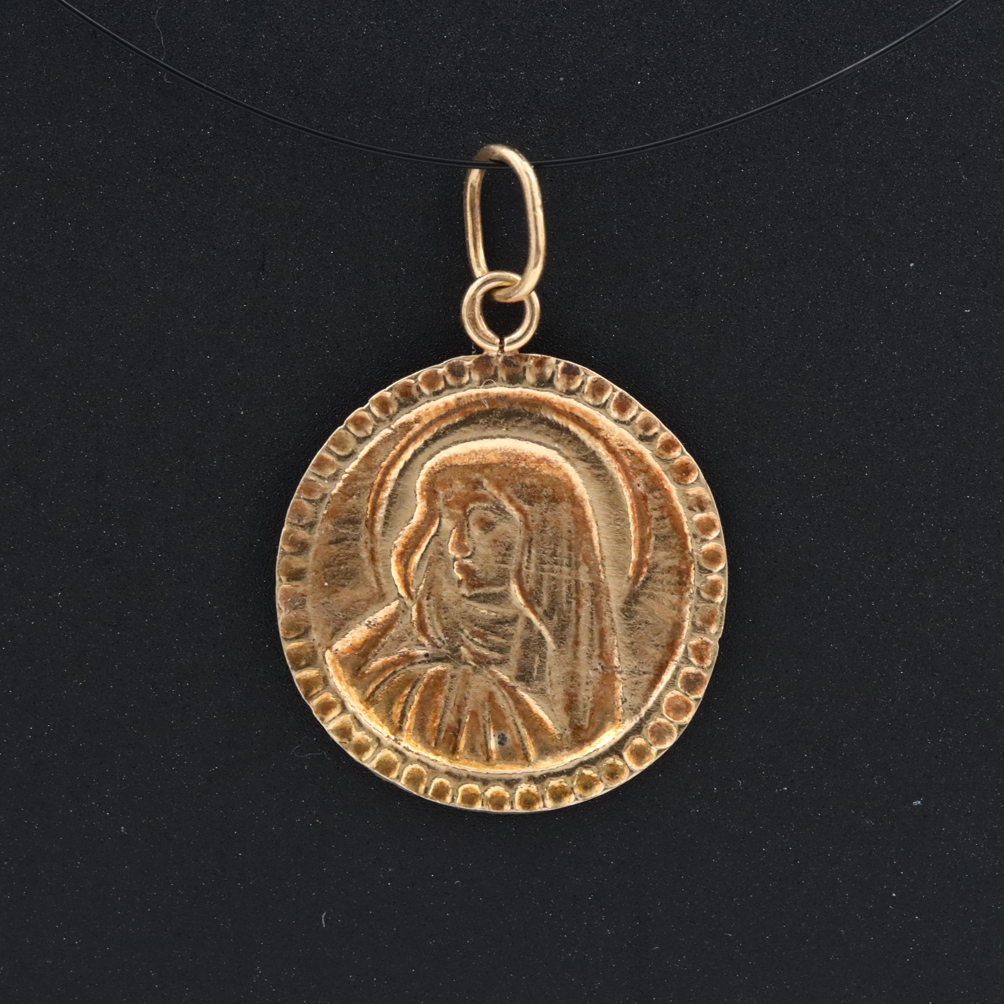 14K Marian Charm