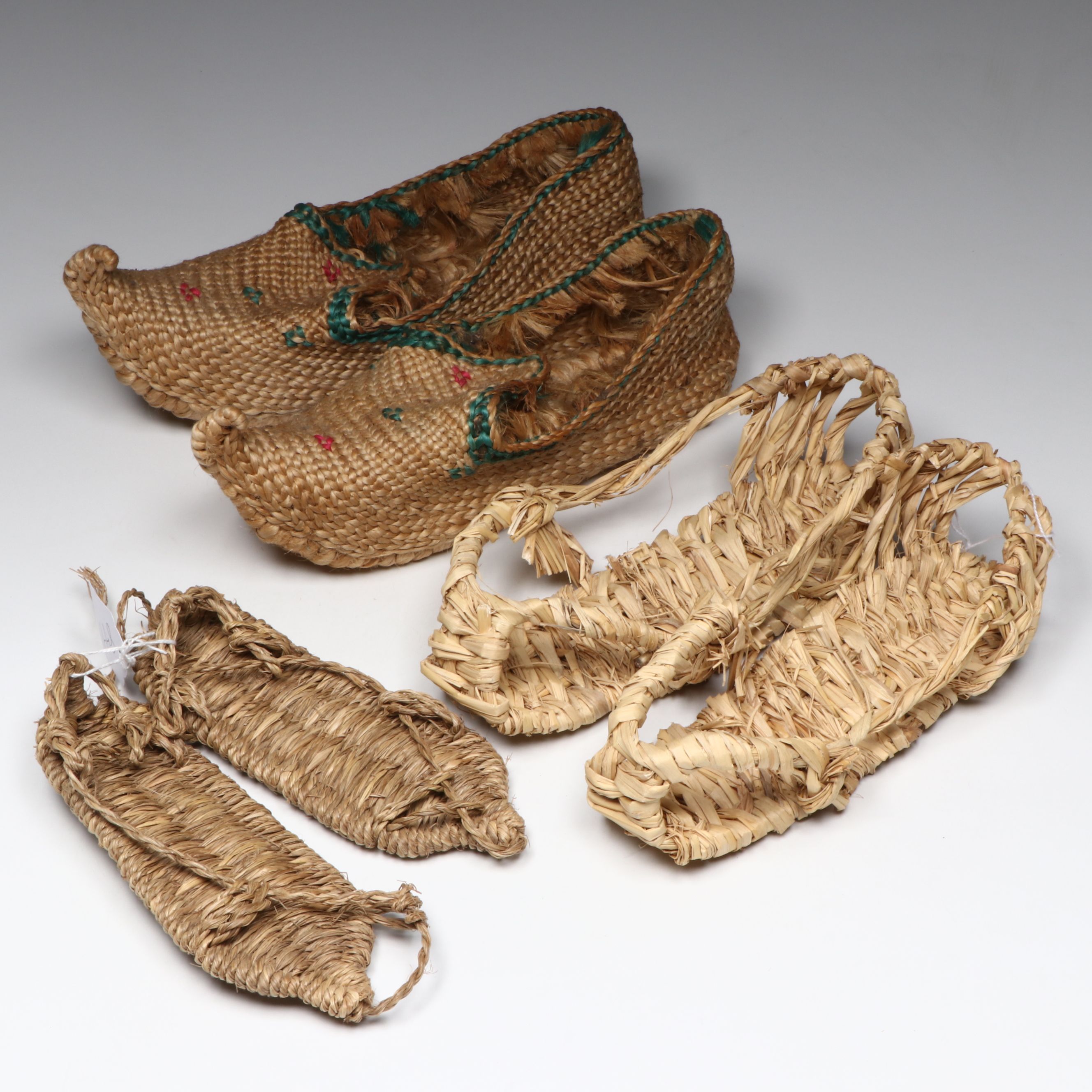 Nepali, Chinese and Korean Handwoven Shoes and Sandals