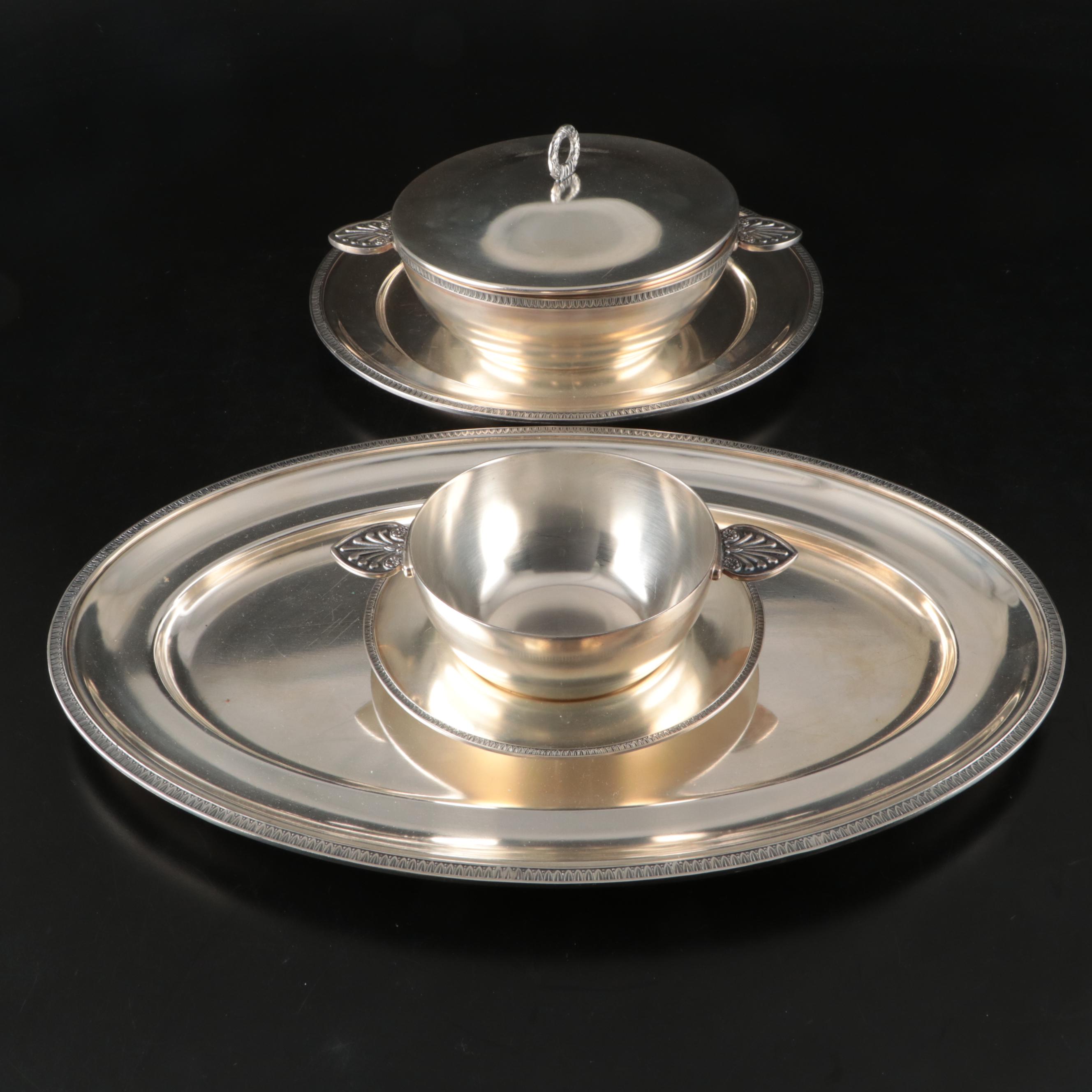 Orwisa Silver Finish Handled Bowls and Platters