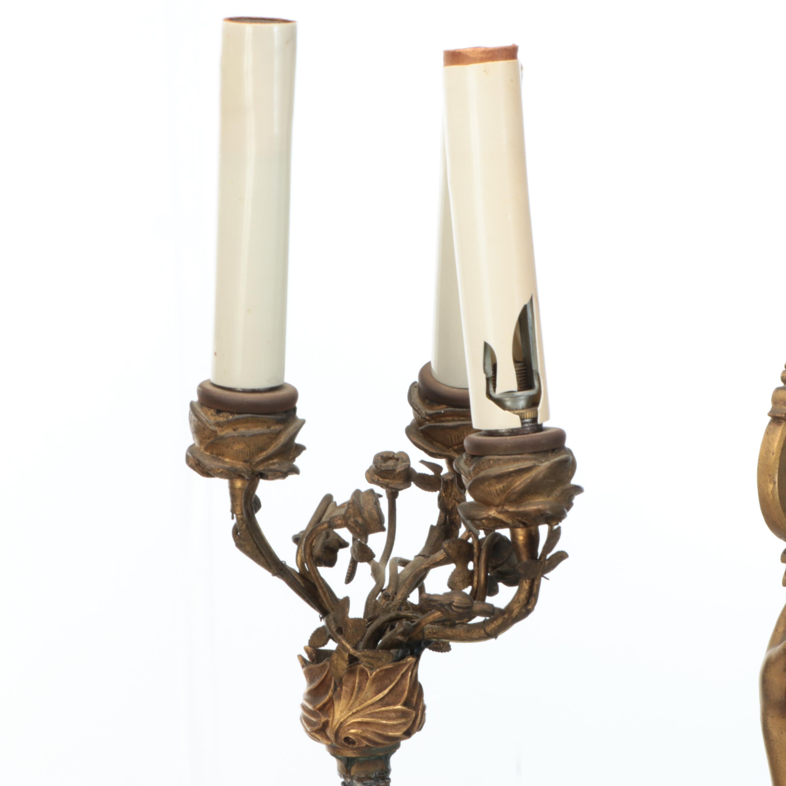 Art Nouveau After Léon Cunisset "L'Aurore du XXème Siècle" Figural Table Lamp