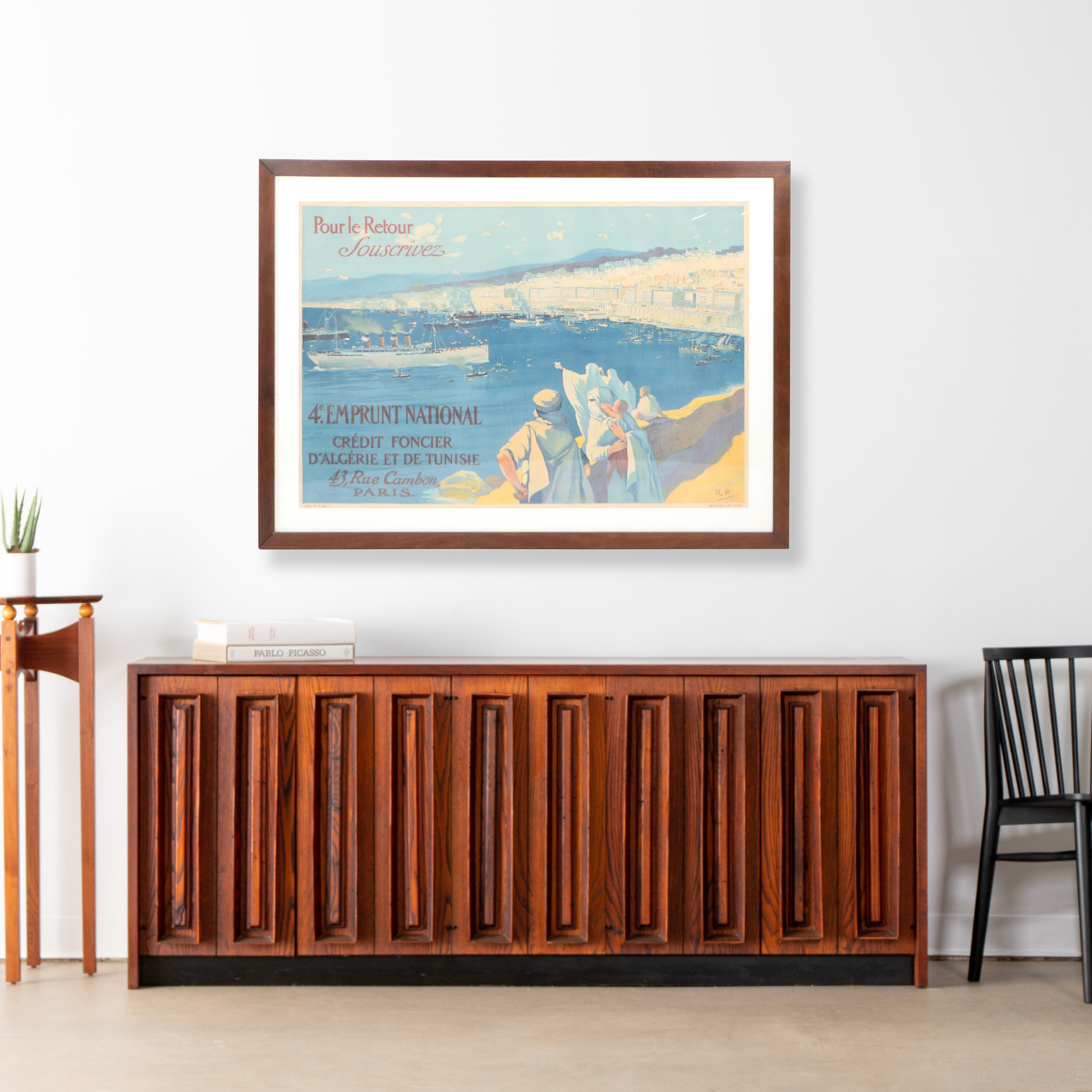 French WWI Color Lithograph "Pour le Retour...," Early 20th Century