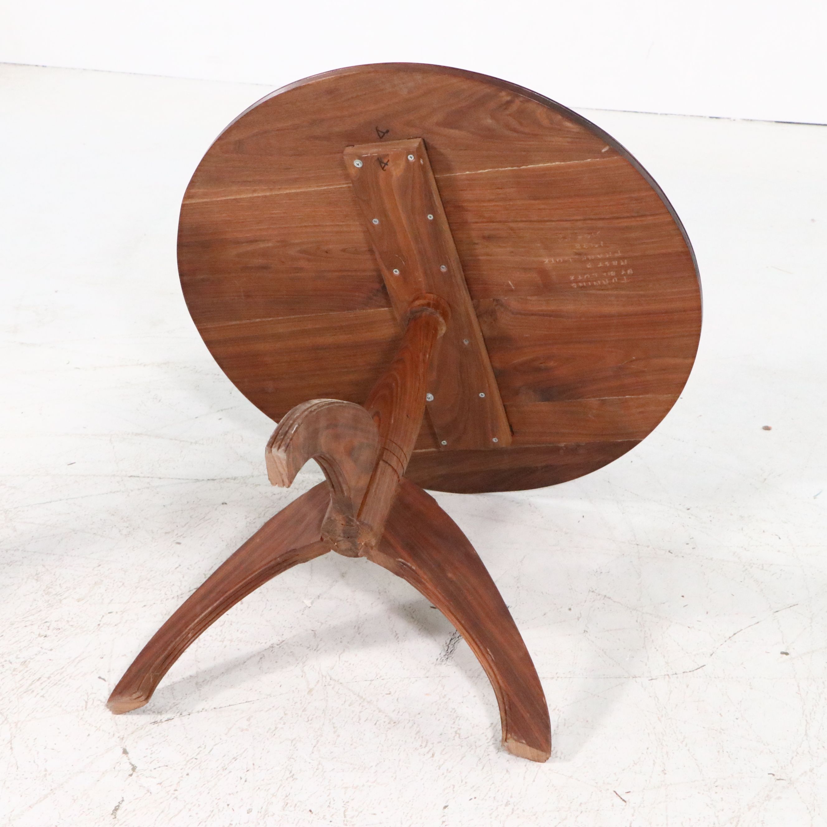 Pair of Bench-Made Walnut Round Side Tables