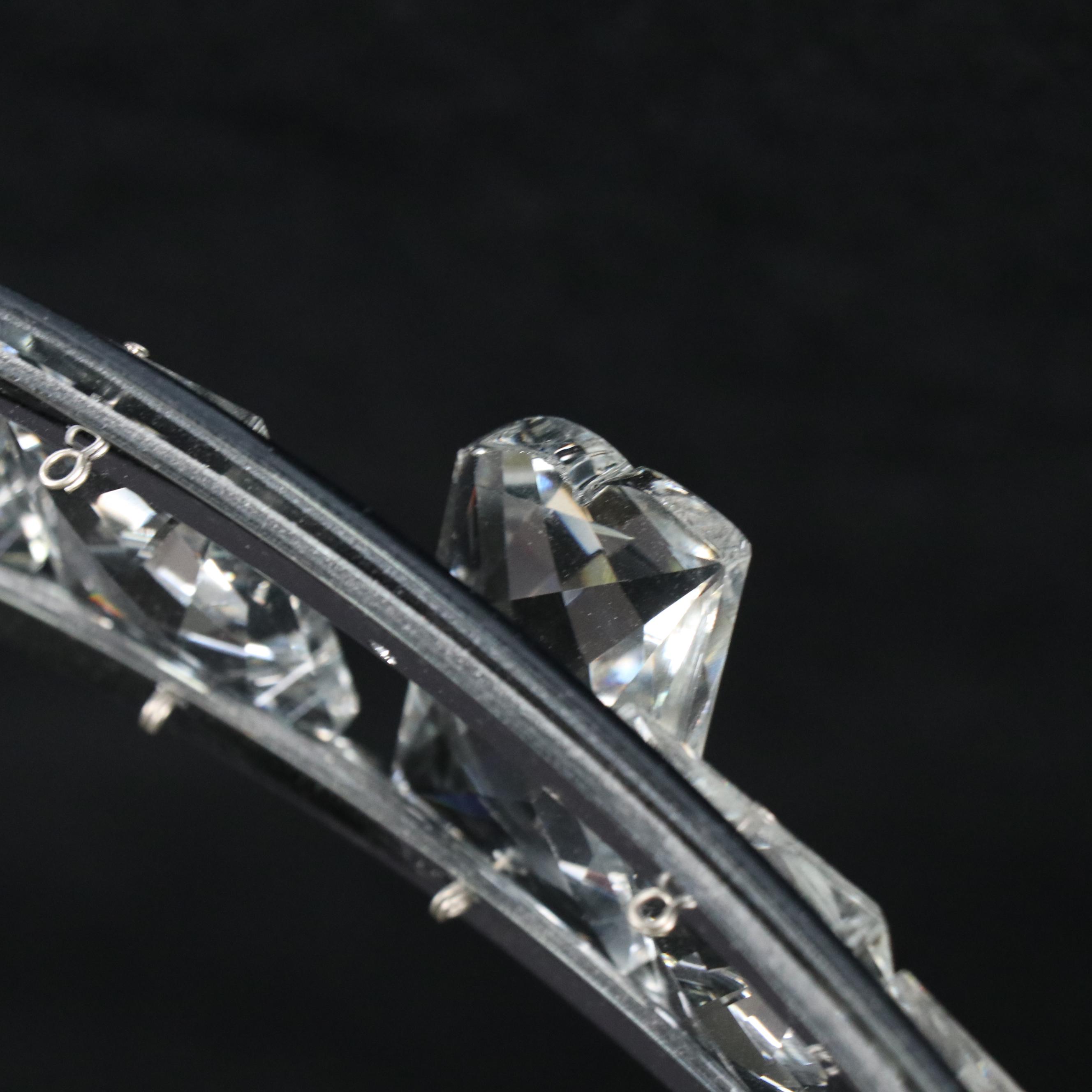 Lucid Lighting Polished Chrome and Crystal Four-Arm Chandelier