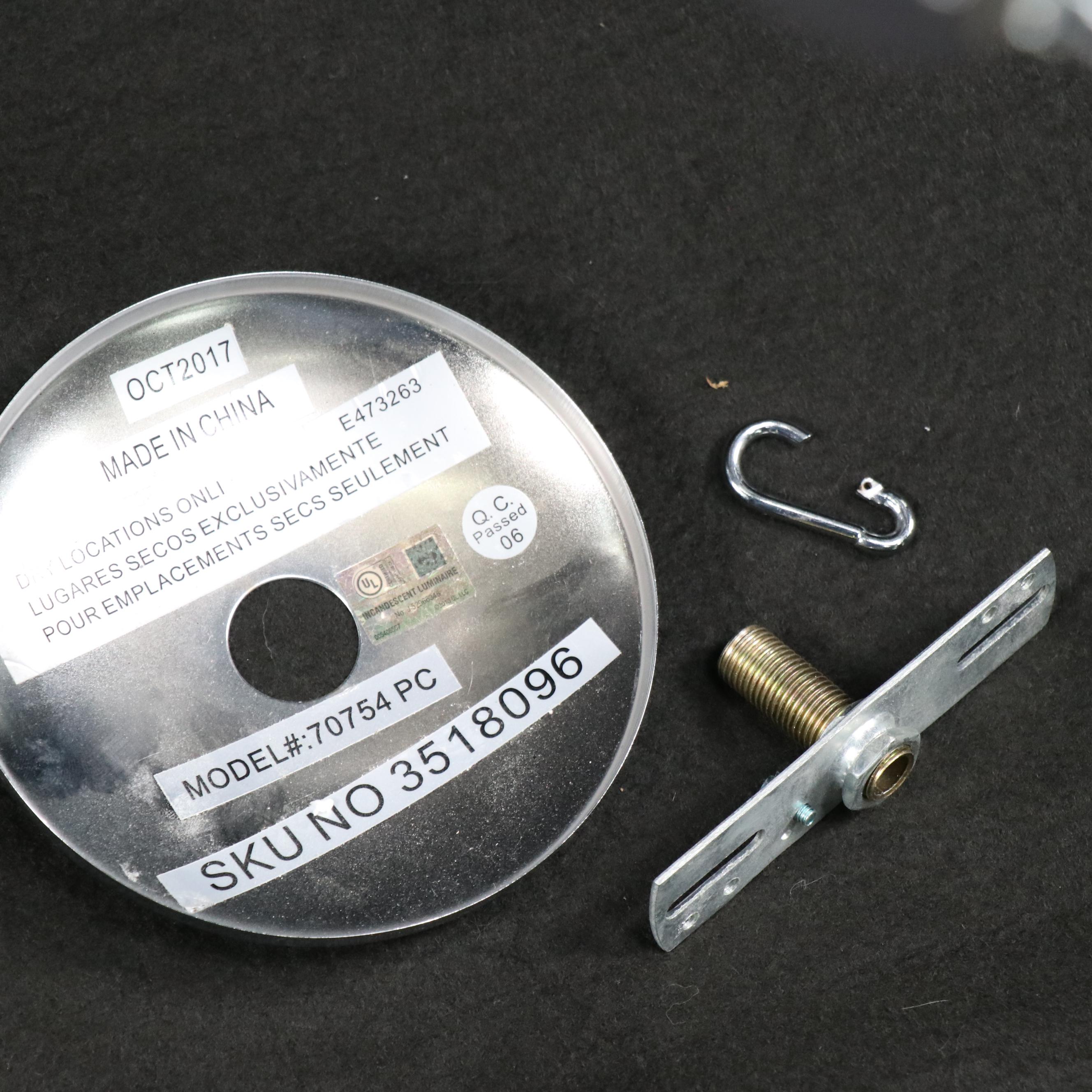 Lucid Lighting Polished Chrome and Crystal Four-Arm Chandelier