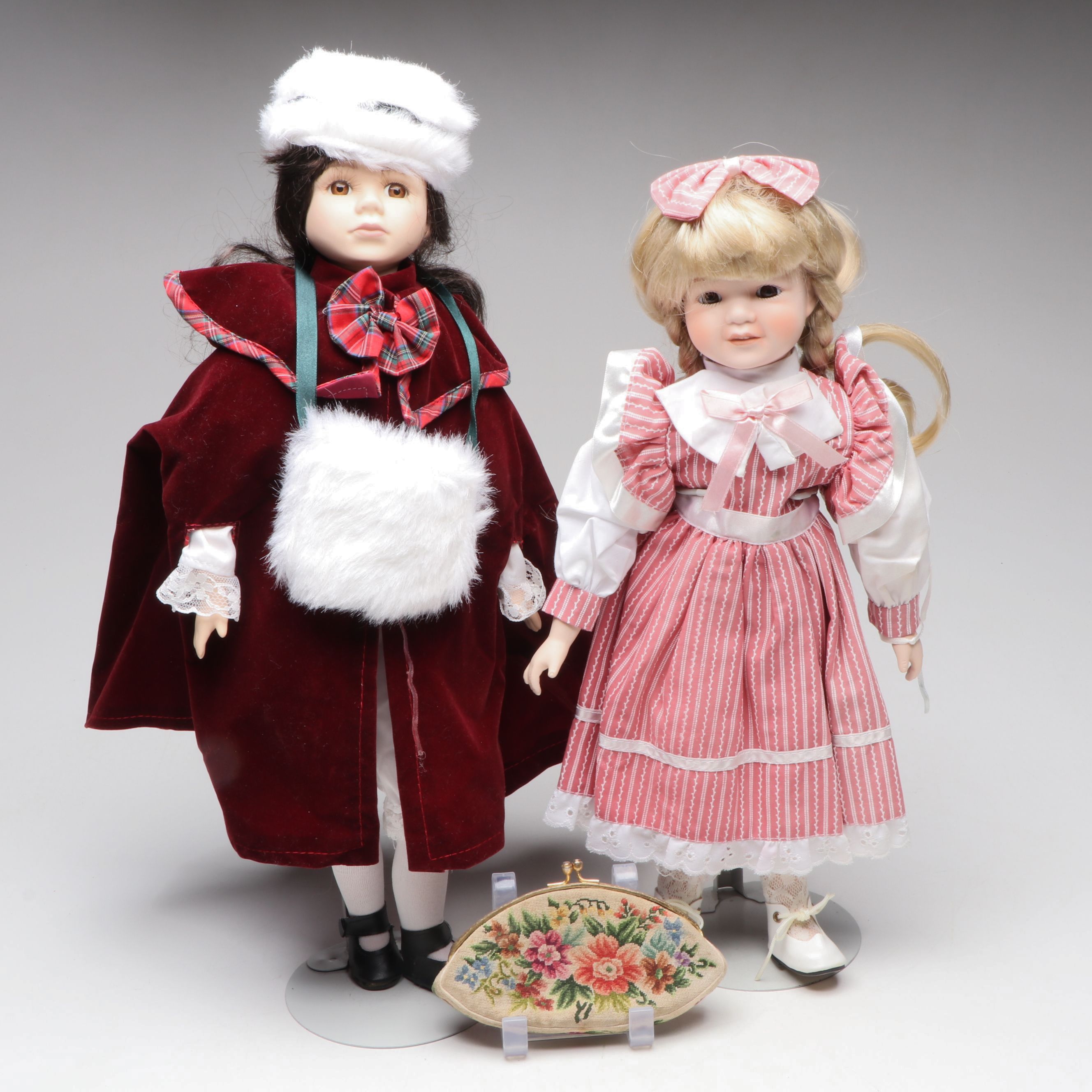 Promenade Collection "Diana" and Other Bisque Porcelain Dolls