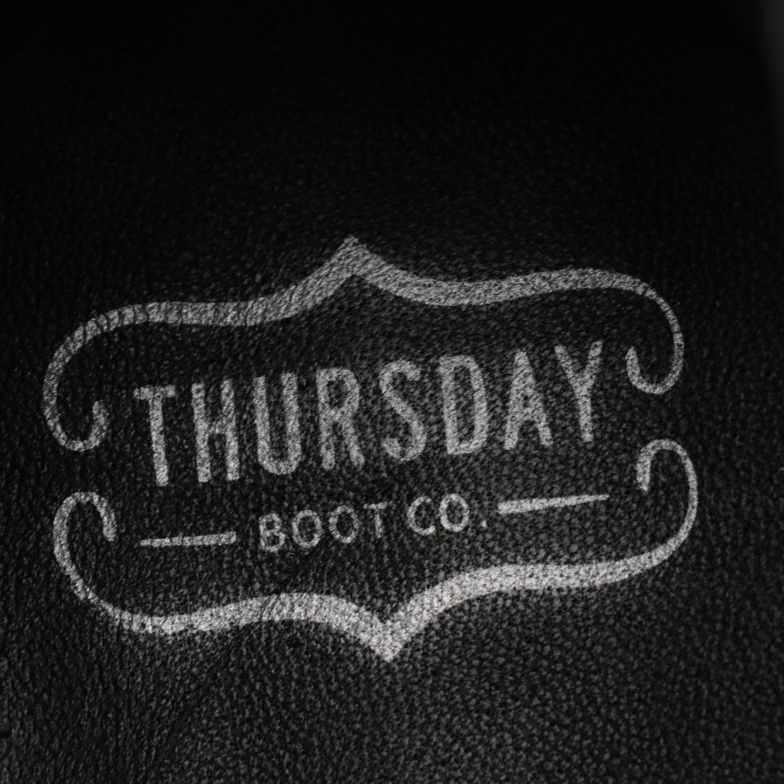 Men's Thursday Boot Co. Captain Lace-Up Boots in Black Leather