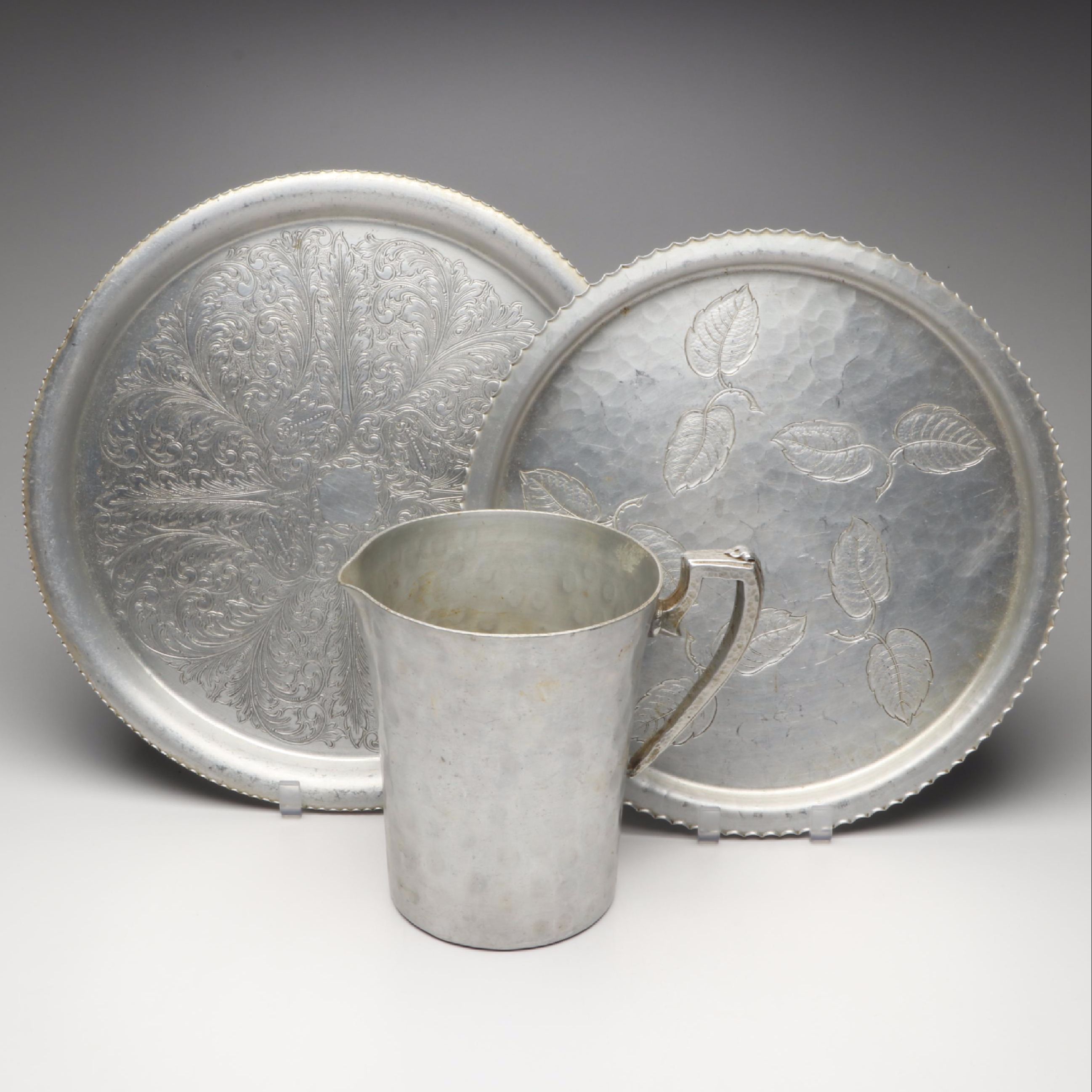 Farberware and Canterbury Arts Hammered Aluminum Serveware
