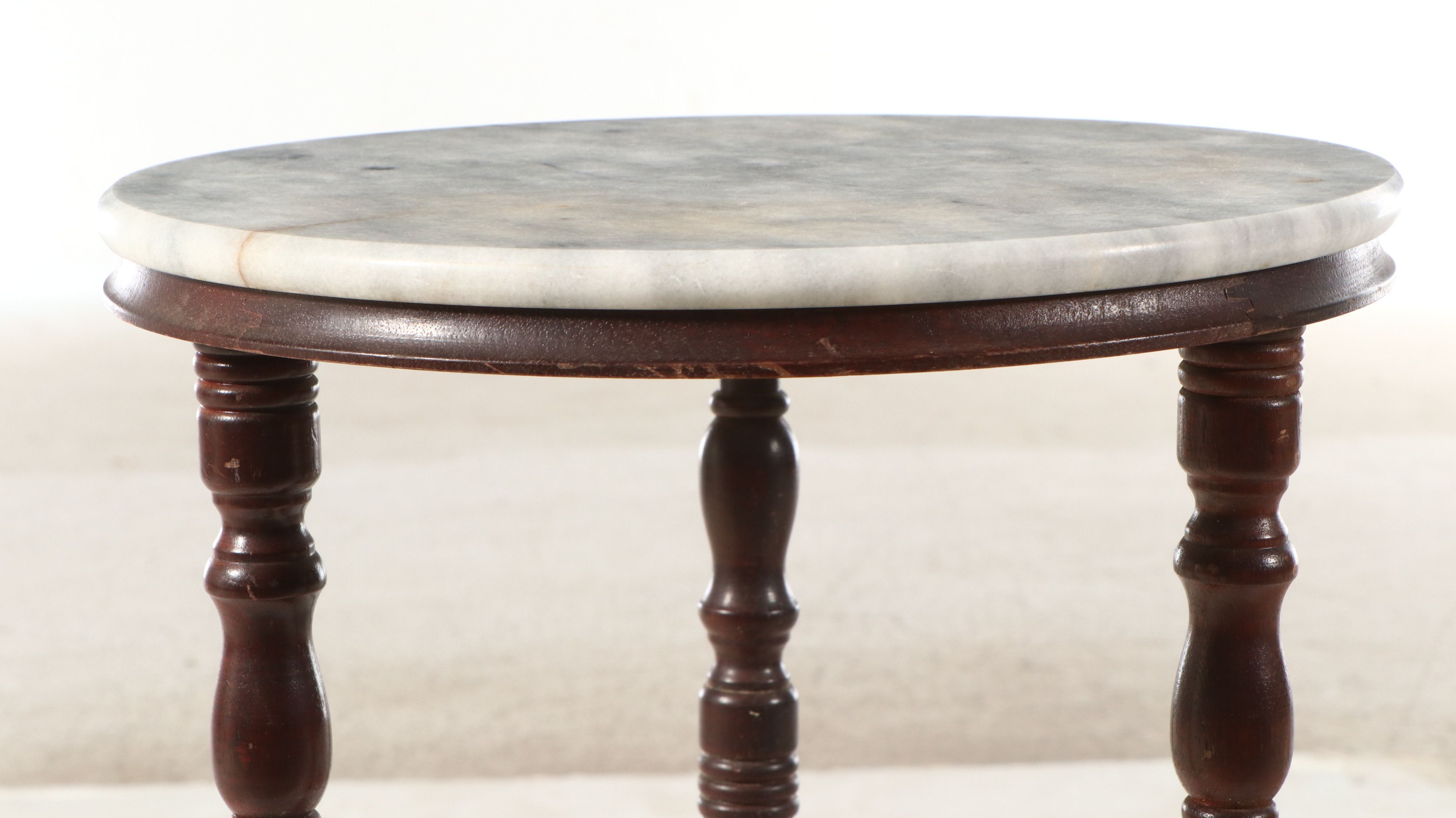 Marble Top Three-Legged Plant Stand, Mid to Late 20th Century