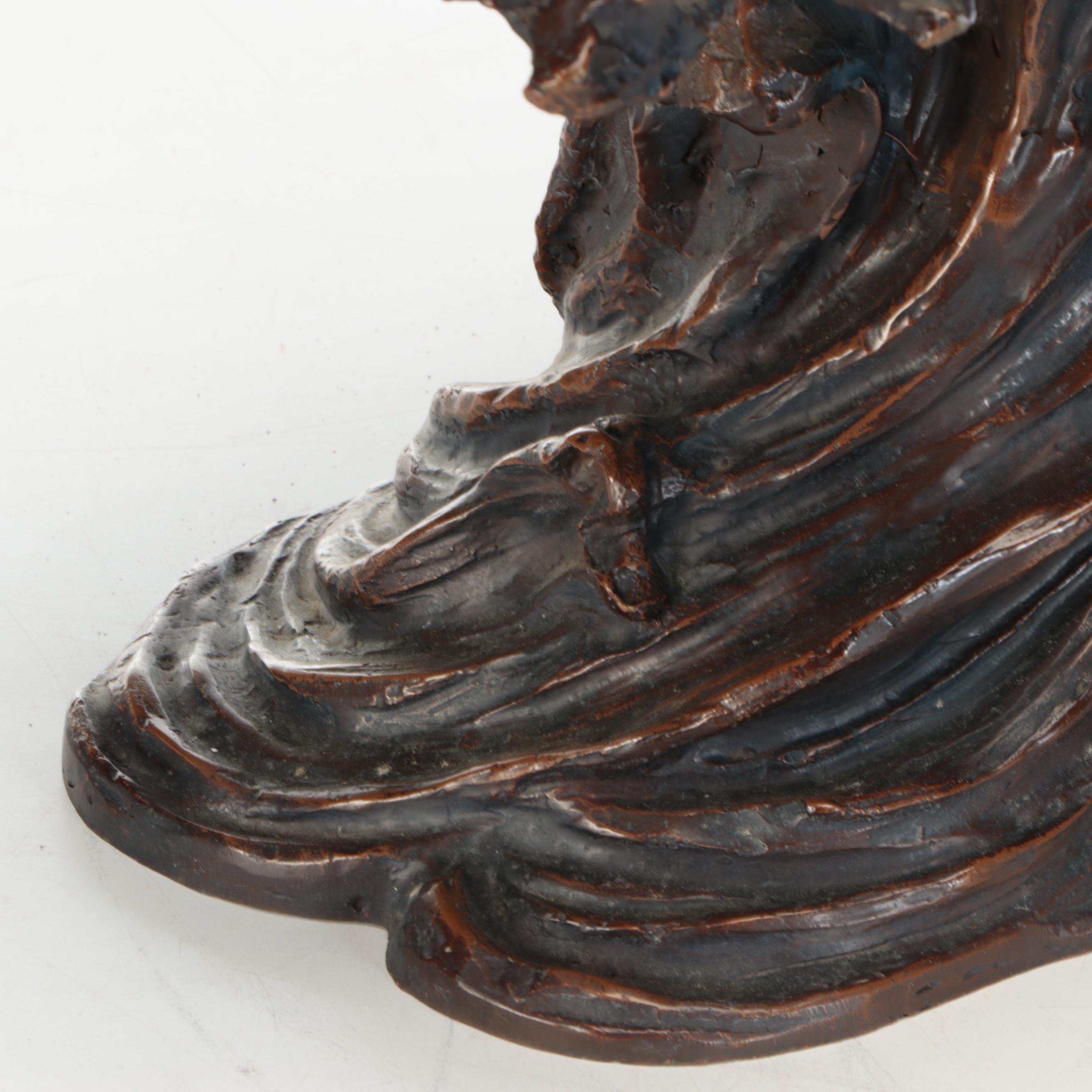 Stained Glass Fish Shade Table Lamp, 1989