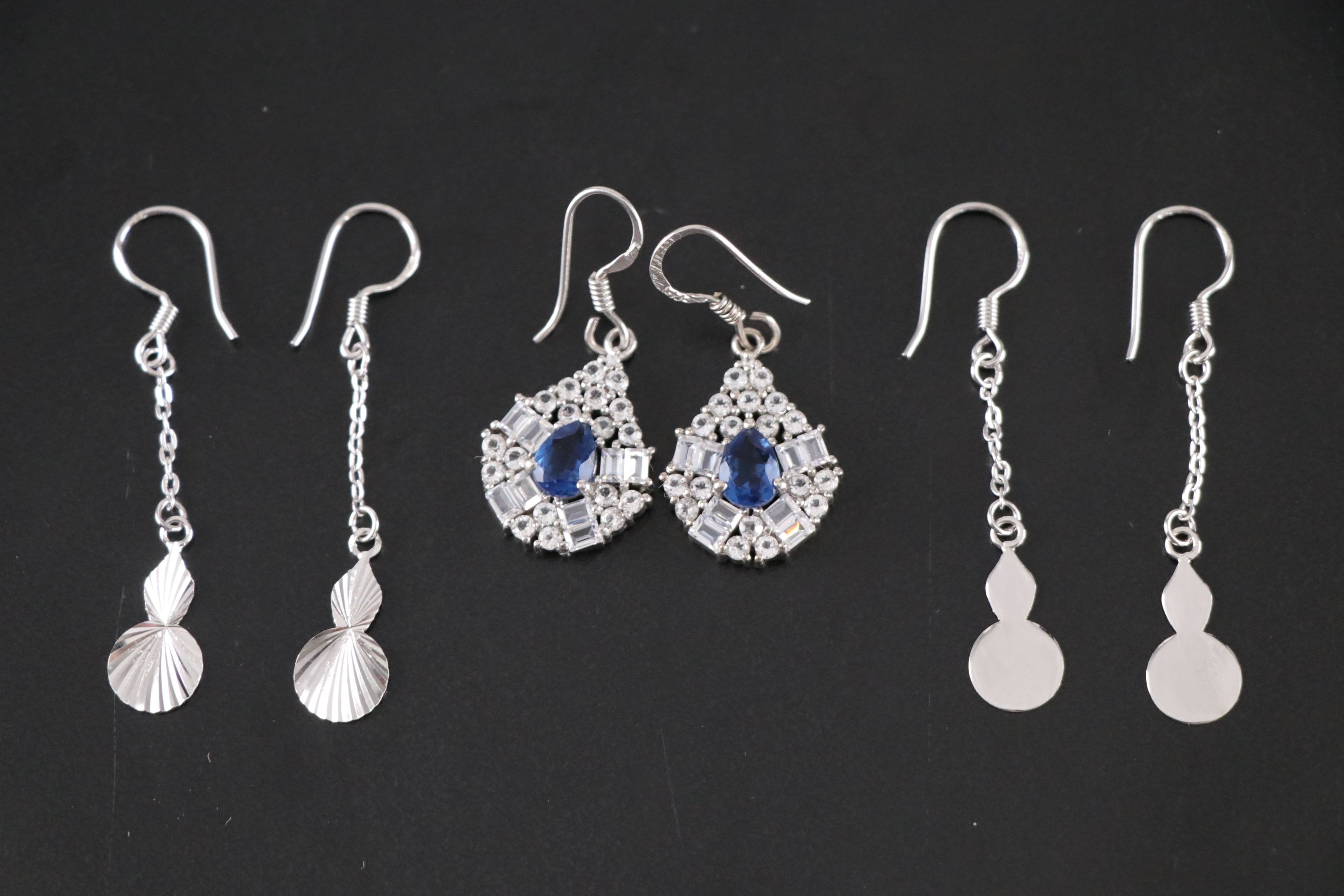 14 Assorted Sterling Silver Rings, Necklaces and Earrings